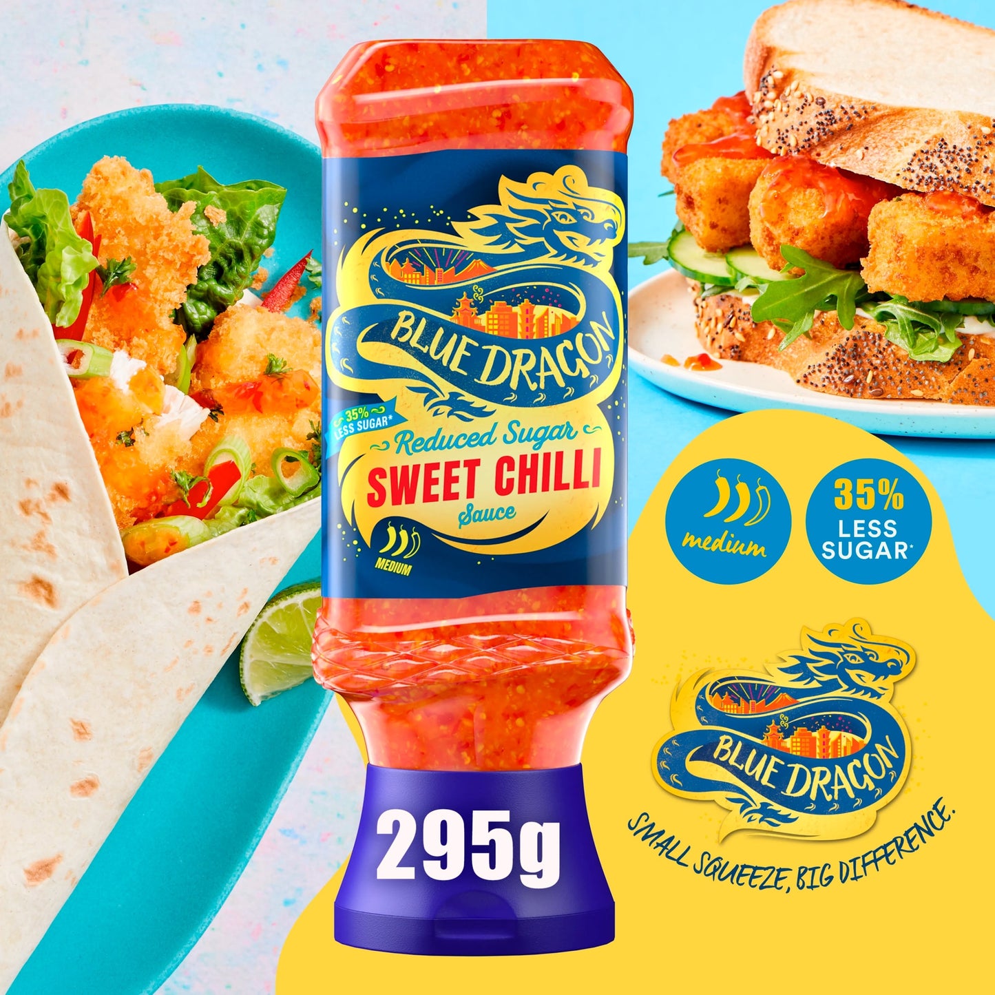 Blue Dragon Reduced Sugar Thai Sweet Chilli Dipping Sauce 295g — image 2