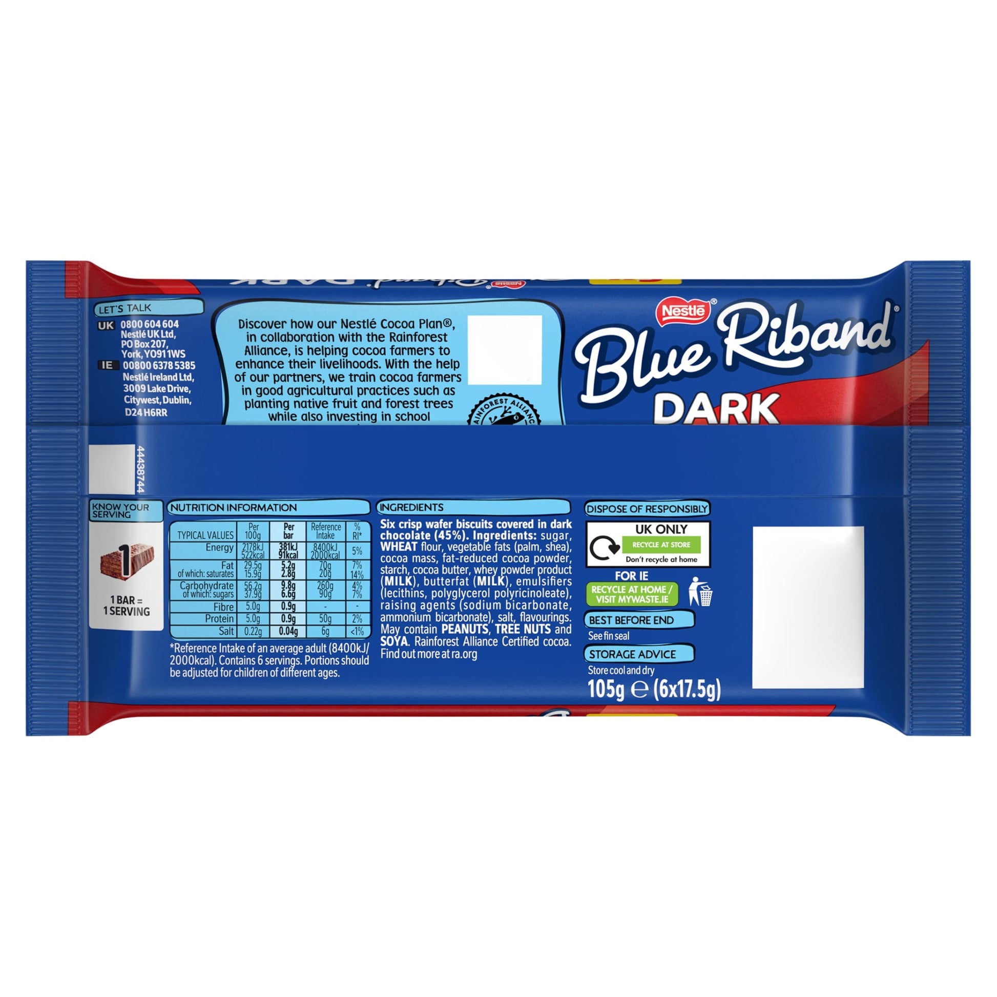 Blue Riband Dark Chocolate Wafer Bars 6 x 17.5g — image 3