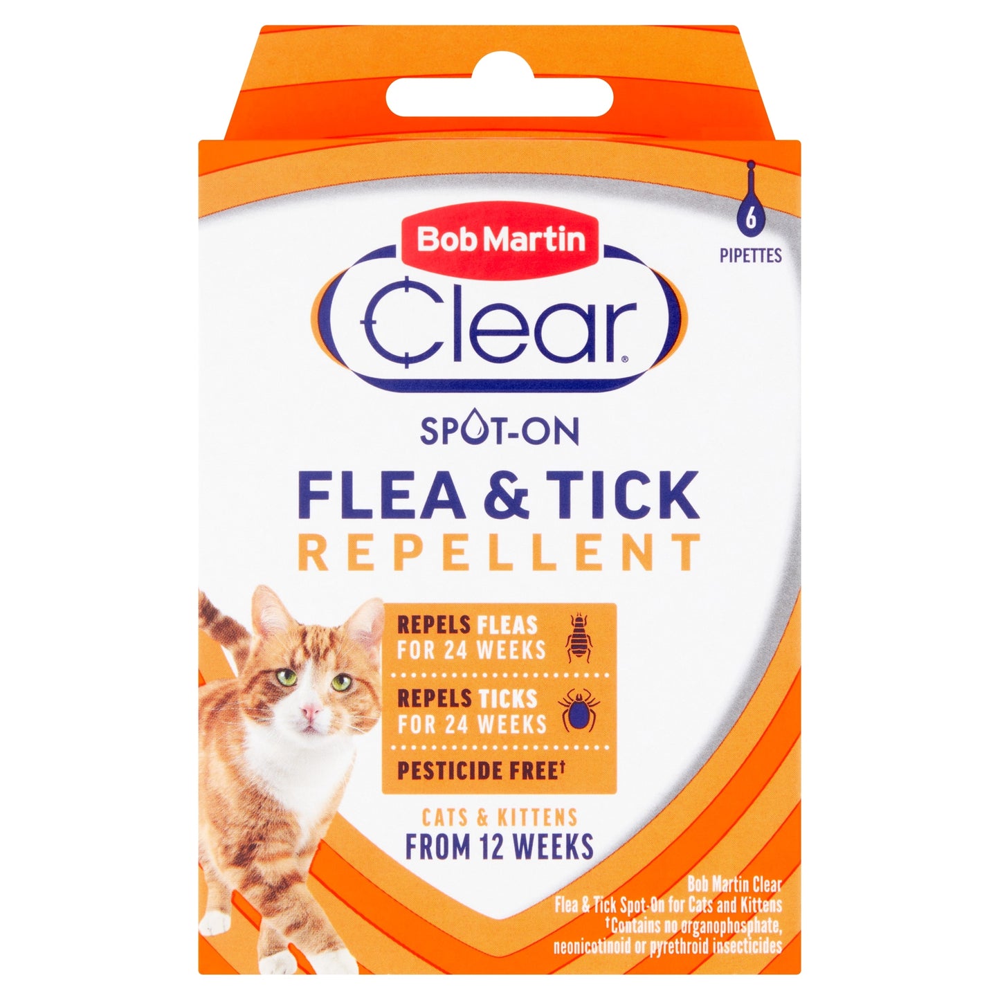 Bob Martin Spot On Cat 24Wk Flea 6 Pipettes — image 1