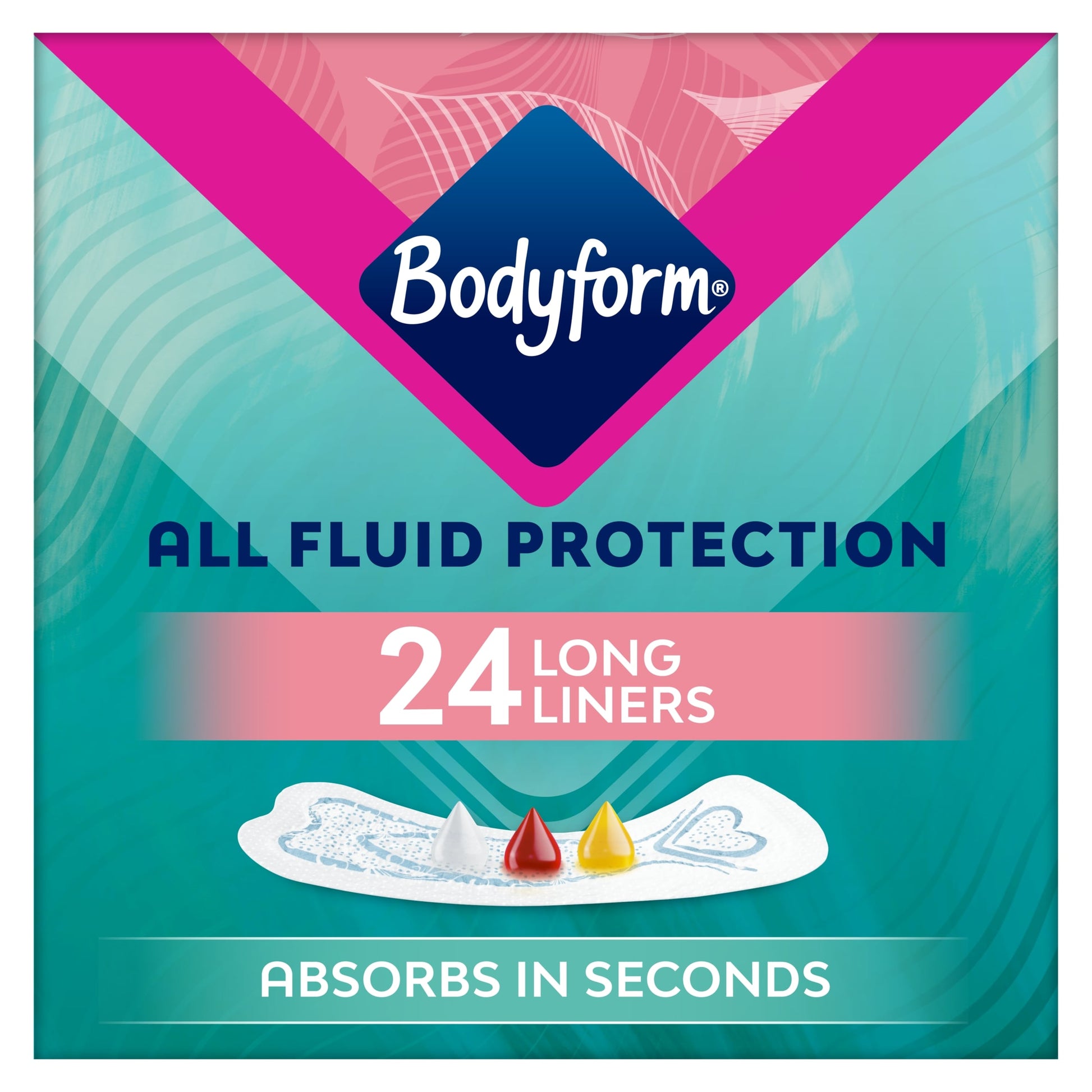 Bodyform Dailies All Fluid Long Panty Liners 24 pack — image 1