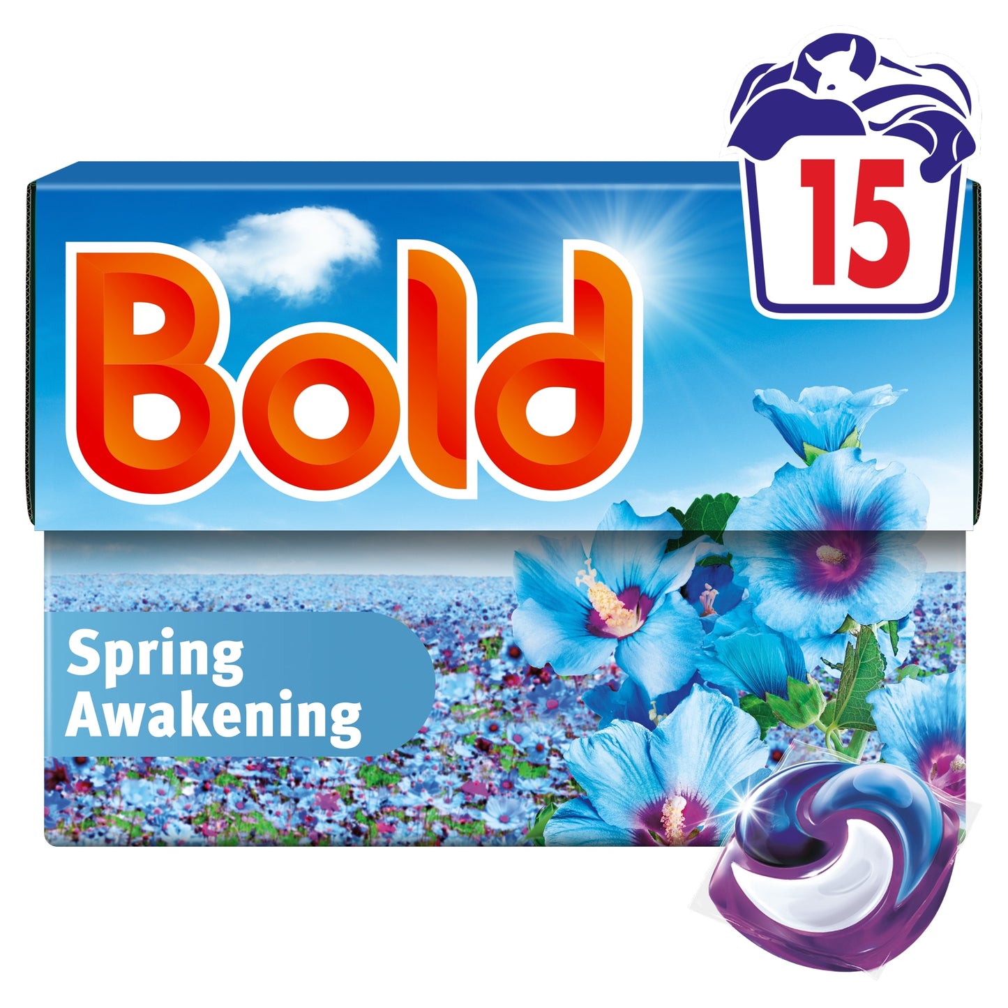 Bold Washing Liquid Pods Spring Awakening 15 washes 295.5g — image 1
