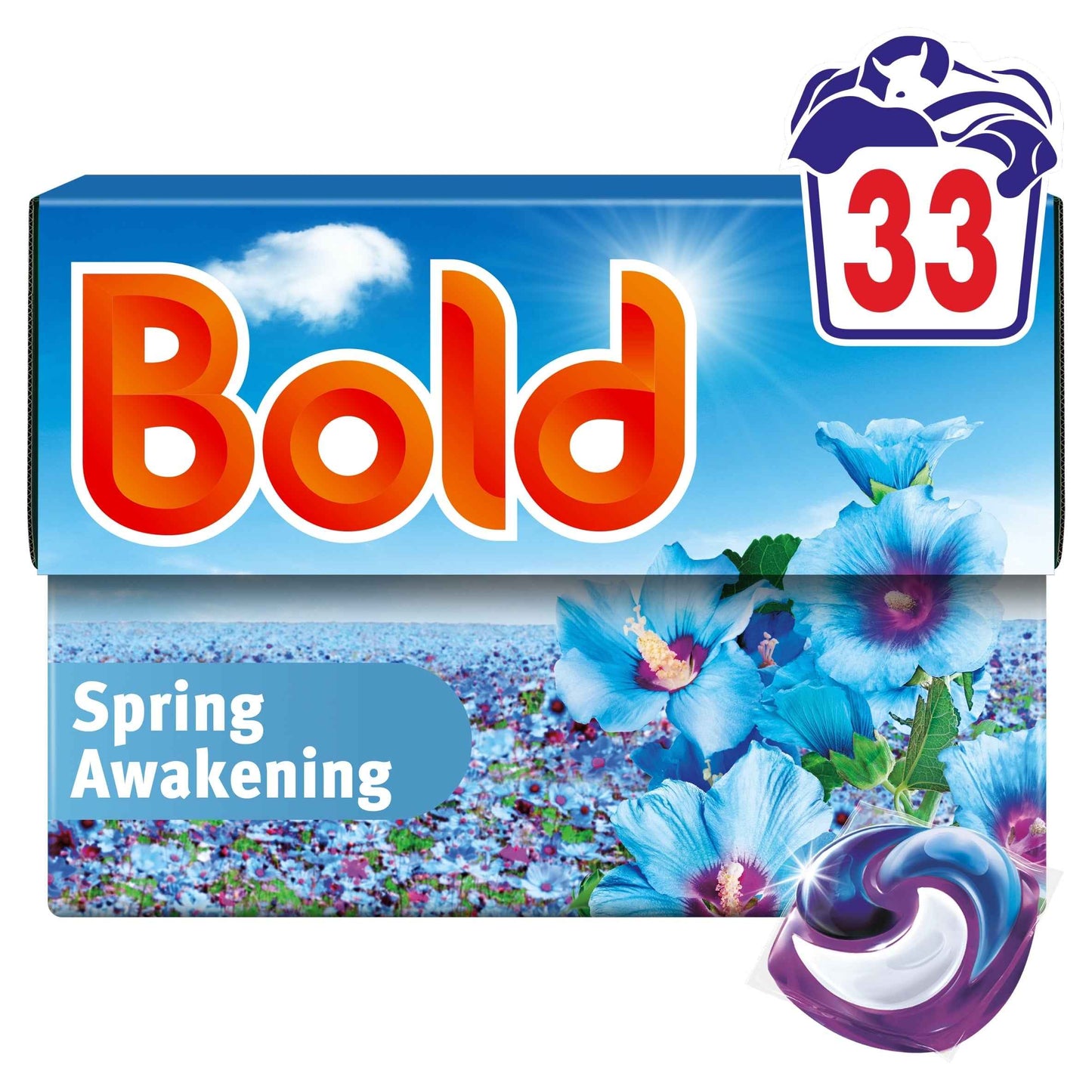 Bold Washing Liquid Pods Spring Awakening 33 Washes 650.1g