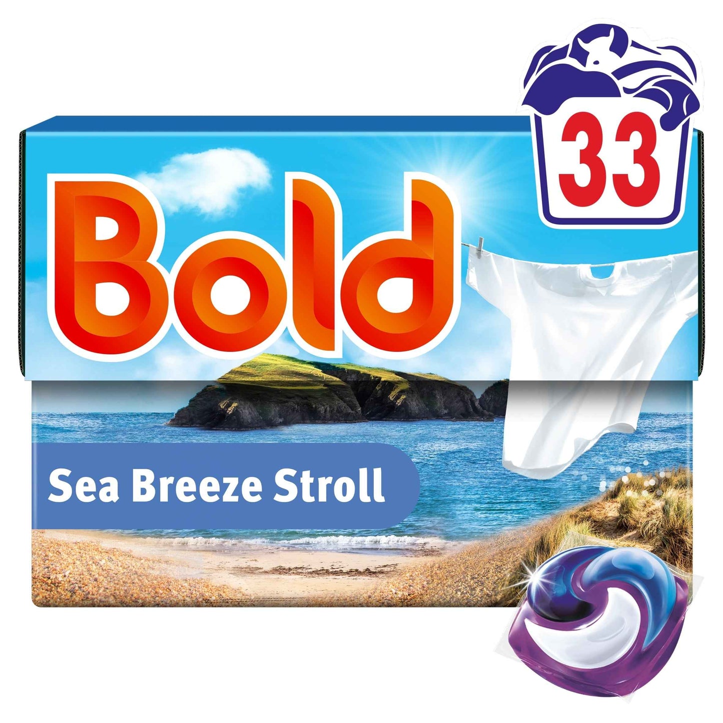 Bold Washing Pods Seabreeze Stroll 33 Washes 650.1g