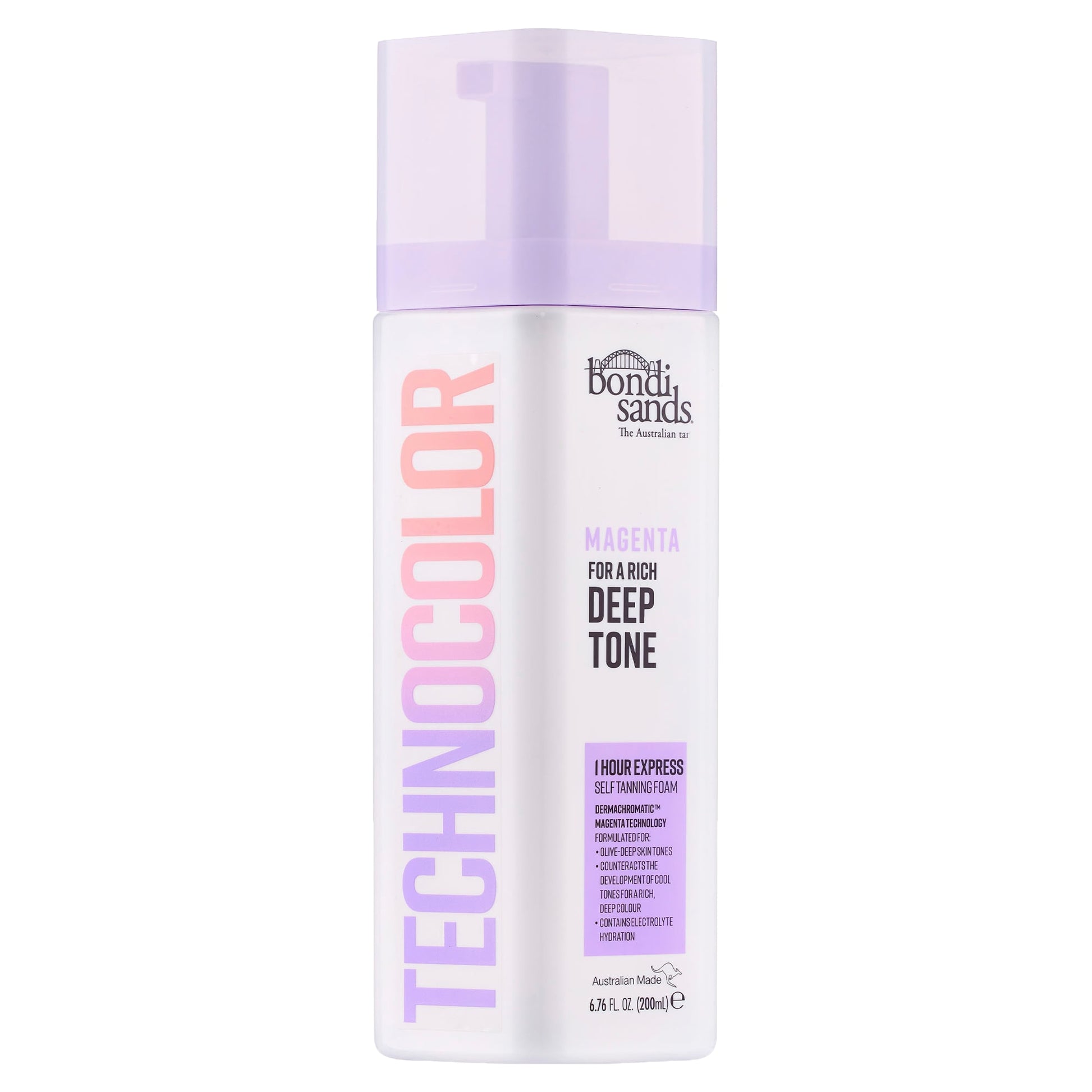 Bondi Sands Technocolor 1 Hour Express Self Tanning Foam Magenta 200Ml — image 1