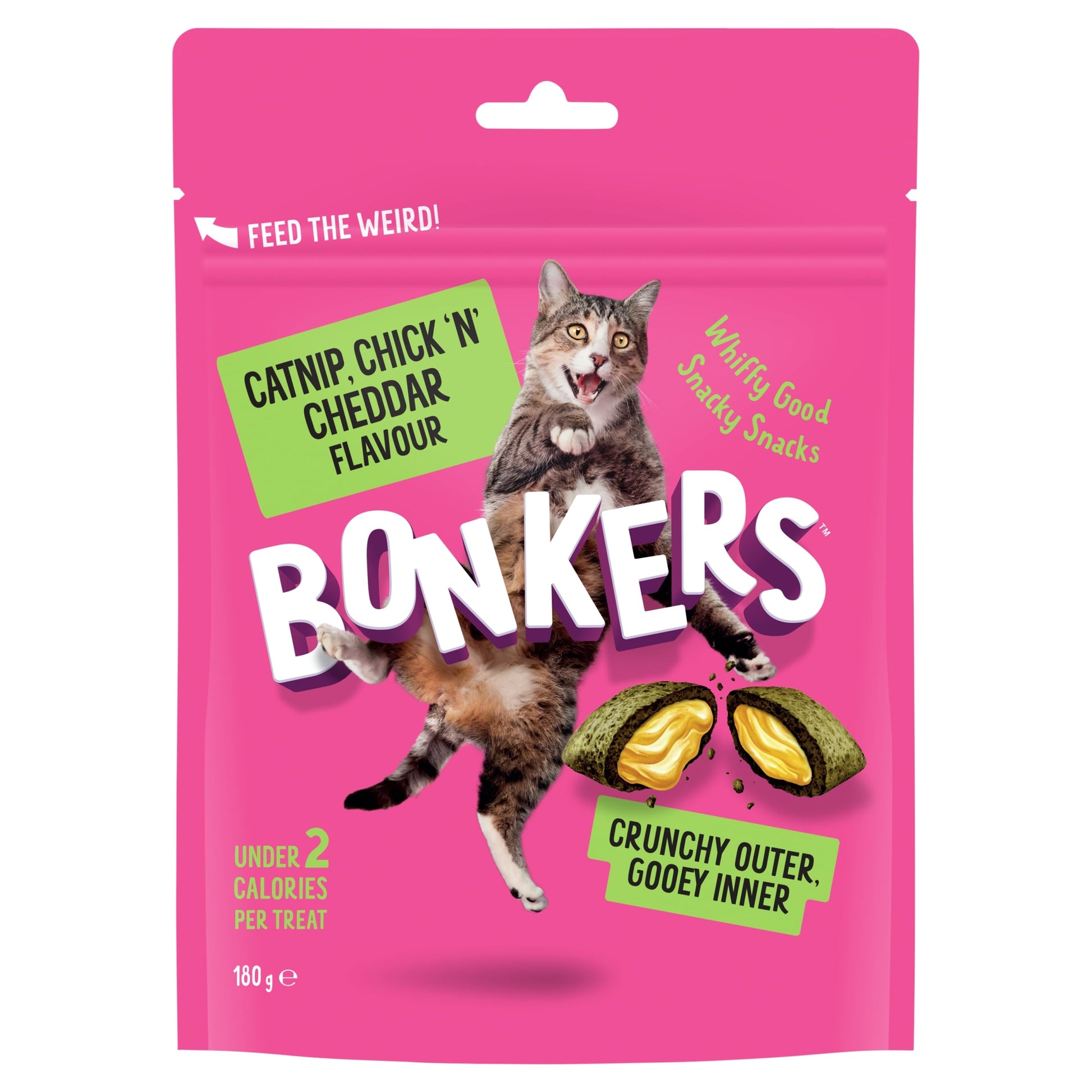 Bonkers Cat Treats - Catnip, Chick 'N' Cheddar Flavour 180g — image 1