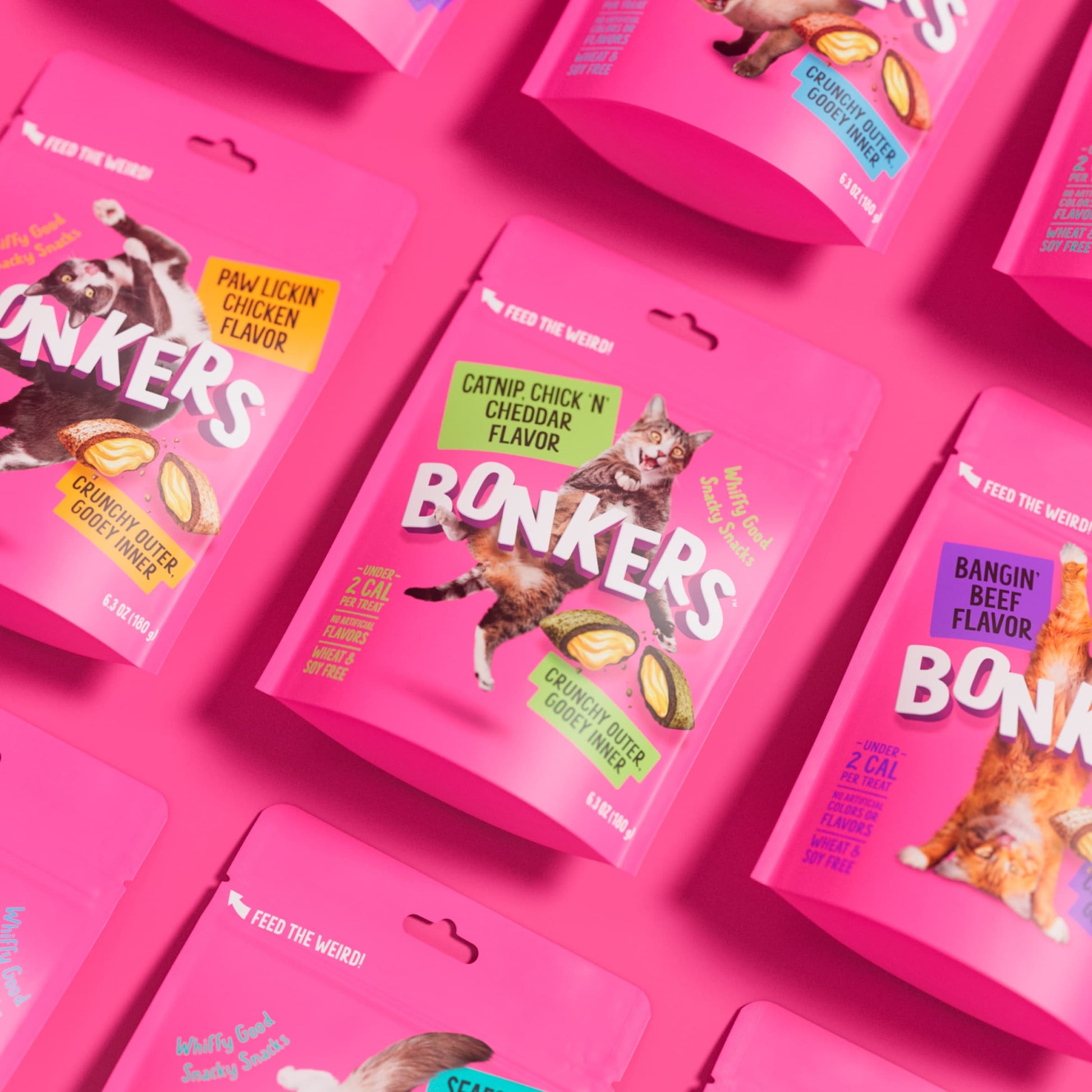 Bonkers Cat Treats - Catnip, Chick 'N' Cheddar Flavour 180g — image 3