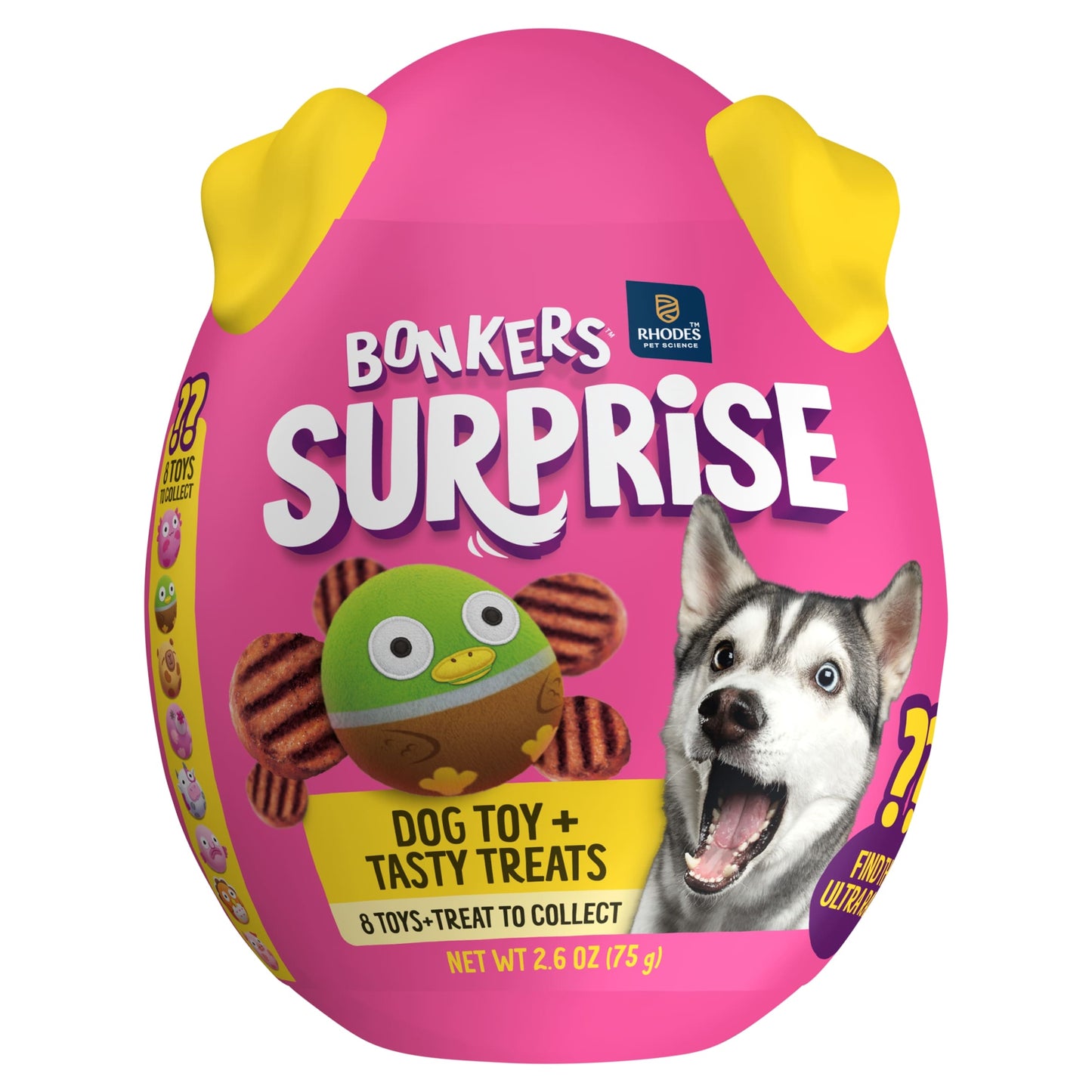 BONKERS Dog Treats BBQ Patties & Toys Chicken 75 G — image 1