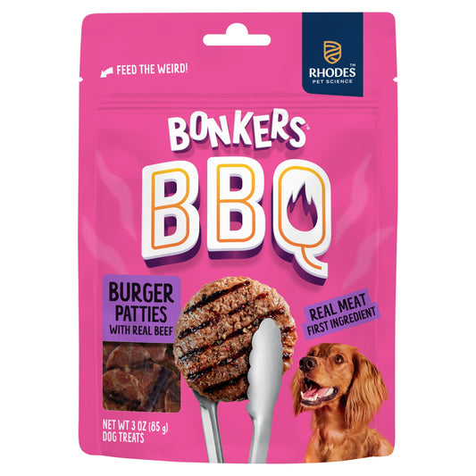 Bonkers Dog Treats Dry BBQ Burger Patties 85 G — image 1