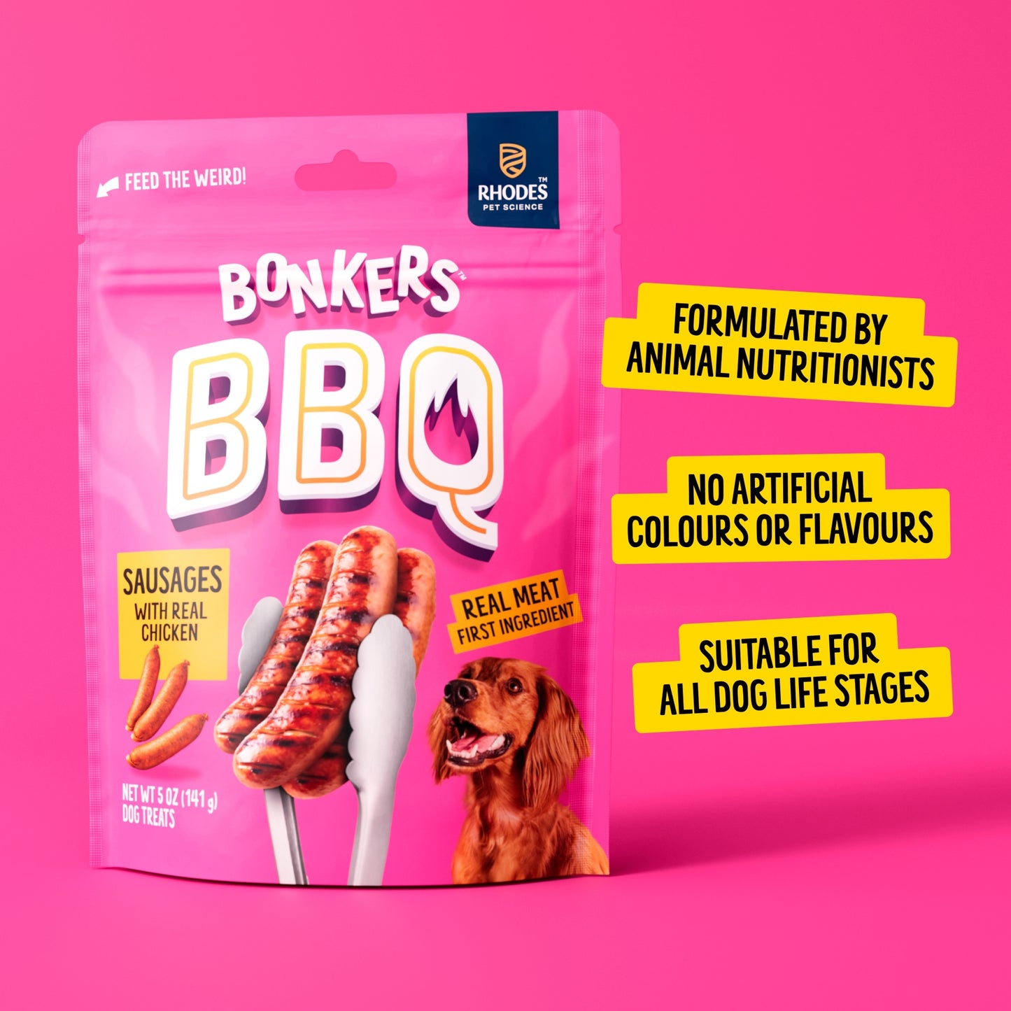 BONKERS Dog Treats Dry BBQ Sausages 85 G — image 5