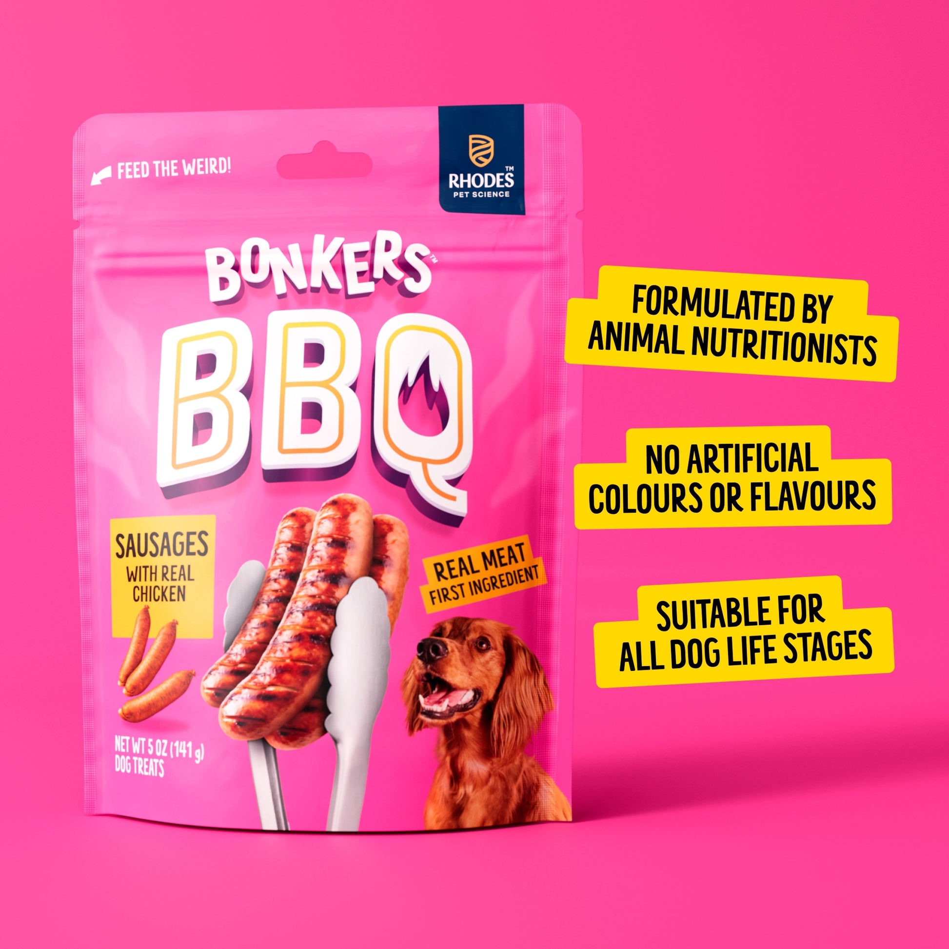 BONKERS Dog Treats Dry BBQ Sausages 85 G — image 5