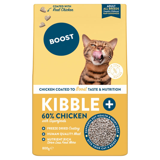 BOOST Kibble Plus Freeze Dried Coated Chicken for Cats 800g — image 1