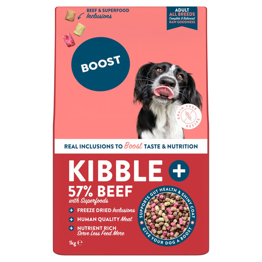 BOOST Kibble Plus with Real Beef & Superfood Freeze Dried for Dogs 1kg — image 1