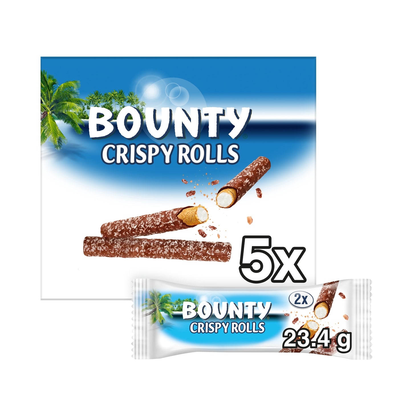 Bounty Milk Chocolate Crispy Rolls 5 pack 117g — image 1