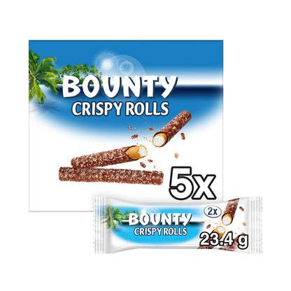 Bounty Milk Chocolate Crispy Rolls 5 pack 117g — image 1