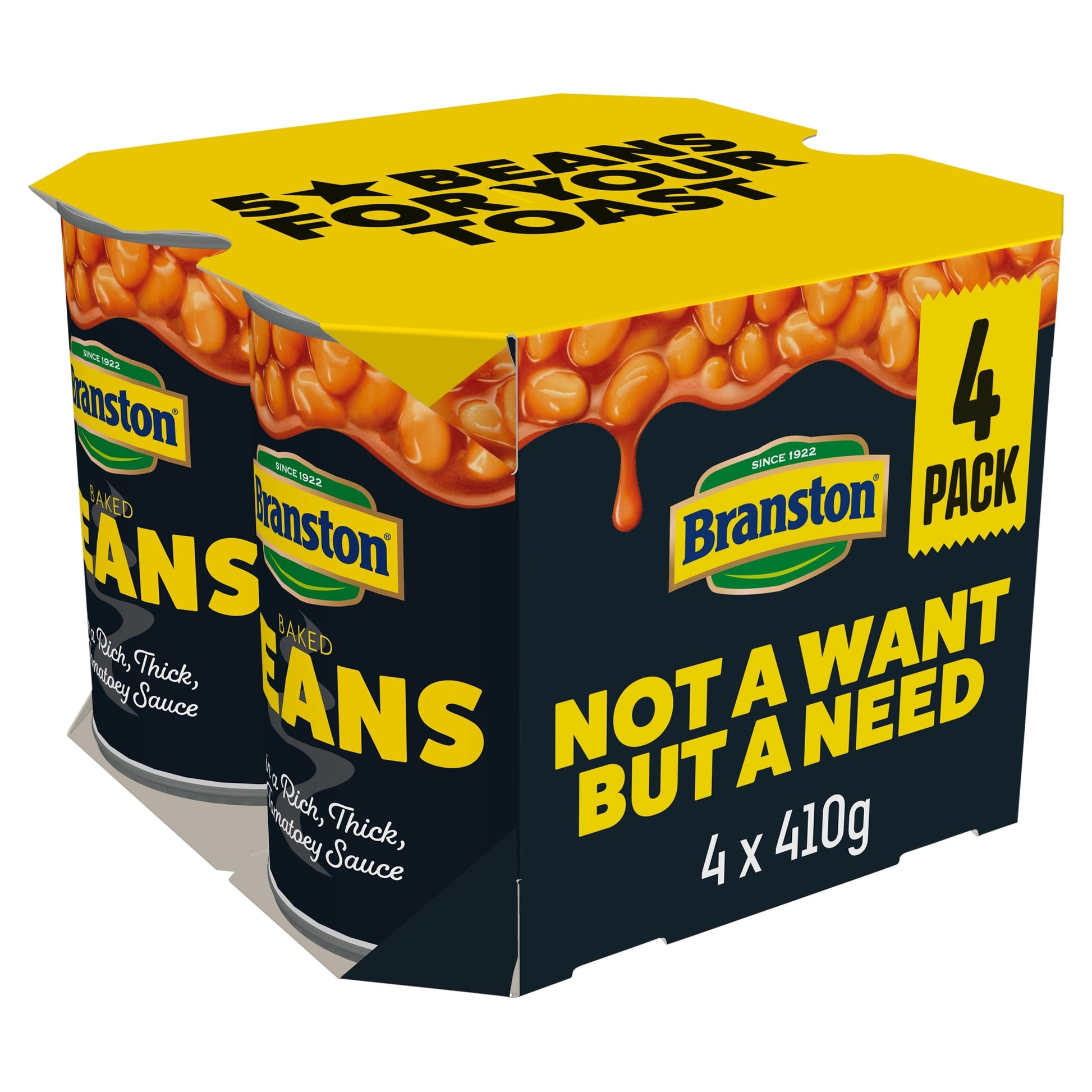 Branston Baked Beans In Tomato Sauce 4 X 410G — image 1