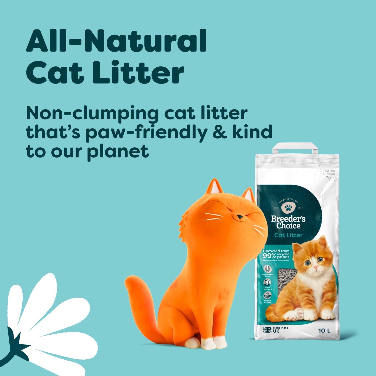 Breeder's Choice Recycled Paper Cat Litter 10L — image 2