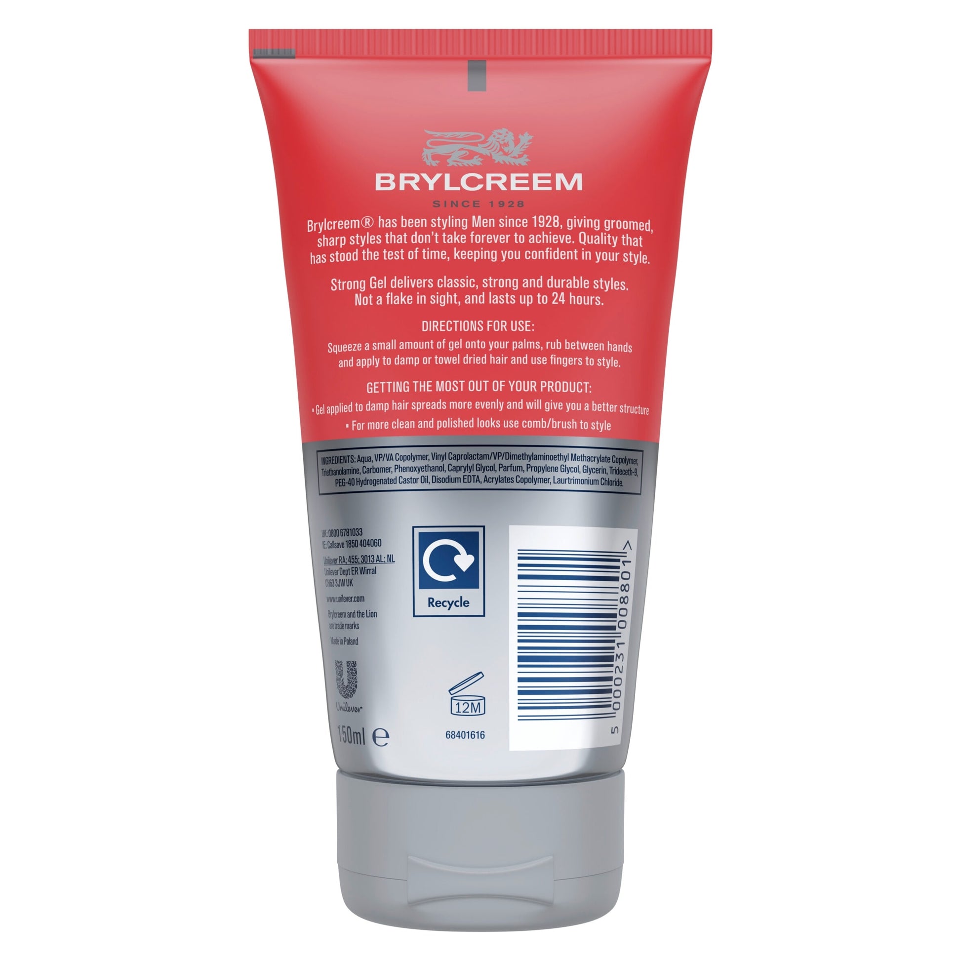 Brylcreem Strong 24 Hour Hold Gel 150Ml — image 2