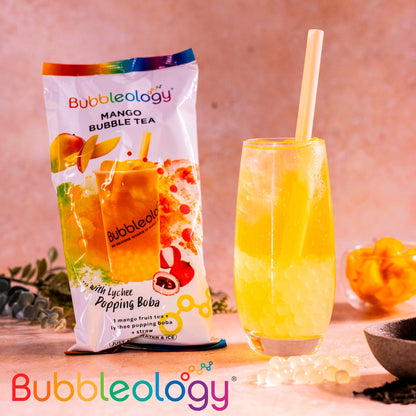 Bubbleology Mango Bubble Tea with Lychee Popping Boba 102.5g + 35ml — image 2