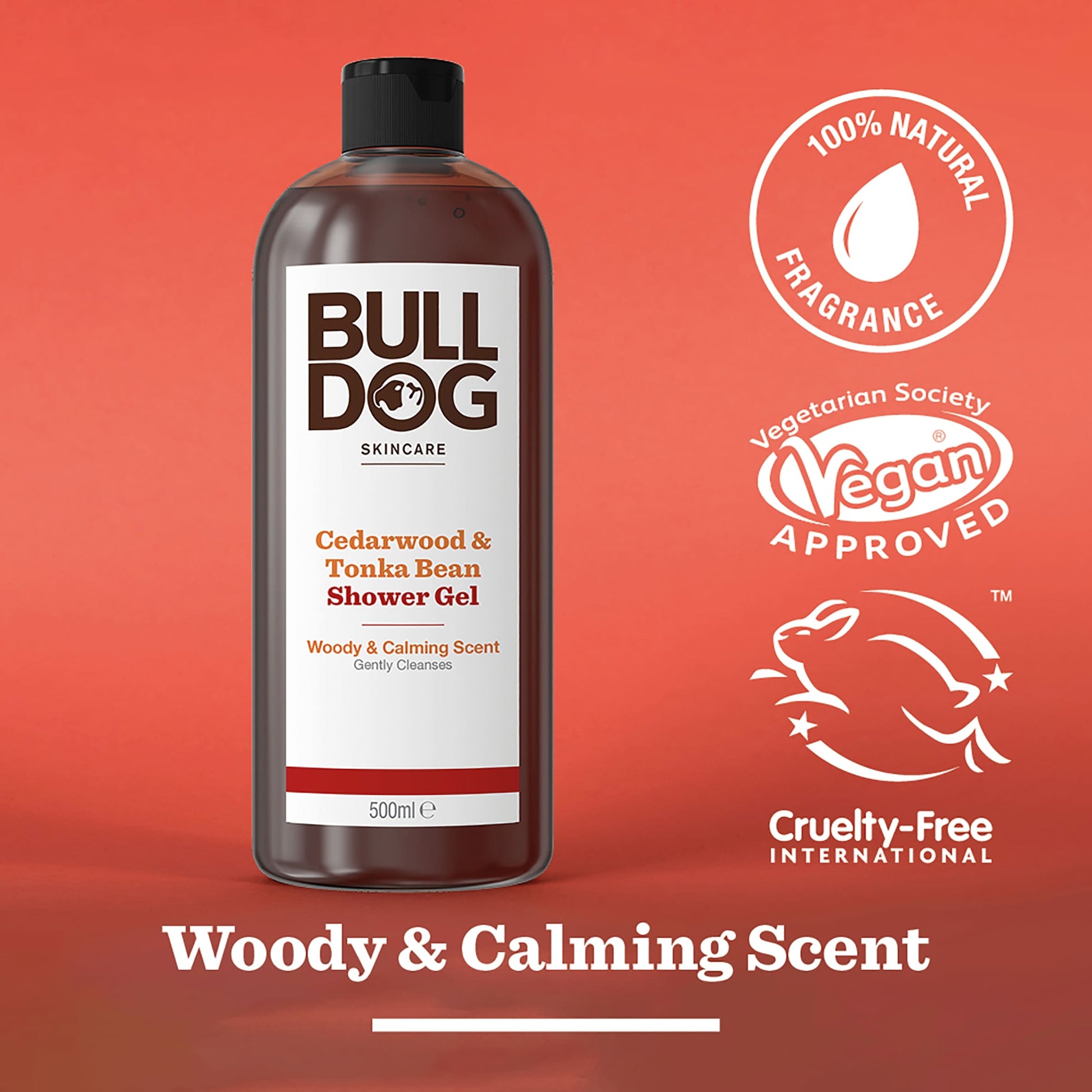 Bulldog Skincare Tonka Bean & Cedarwood Men's Shower Gel 500ml — image 2