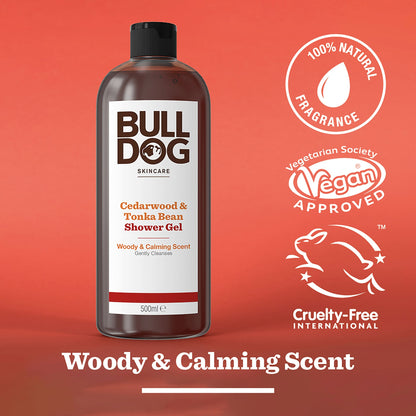 Bulldog Skincare Tonka Bean & Cedarwood Men's Shower Gel 500ml — image 2