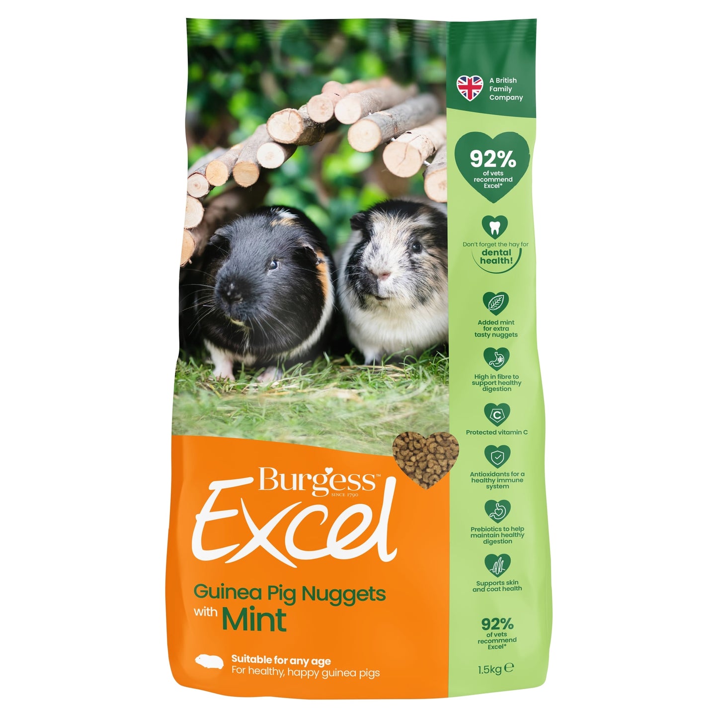Burgess Excel Guinea Pig Nuggets 1.5Kg — image 1