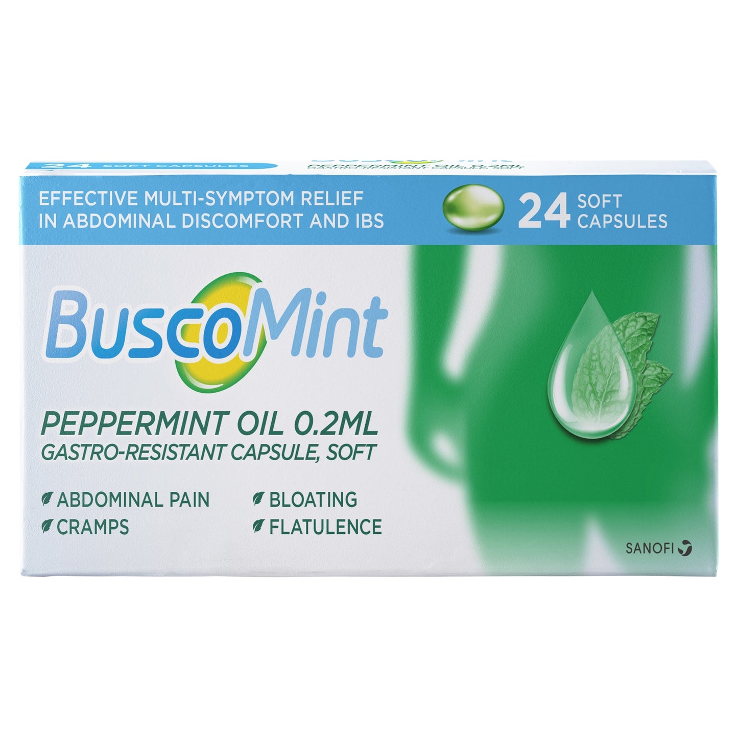 Buscomint Peppermint Oil Gastro-Resistant Soft Capsules 24s — image 1