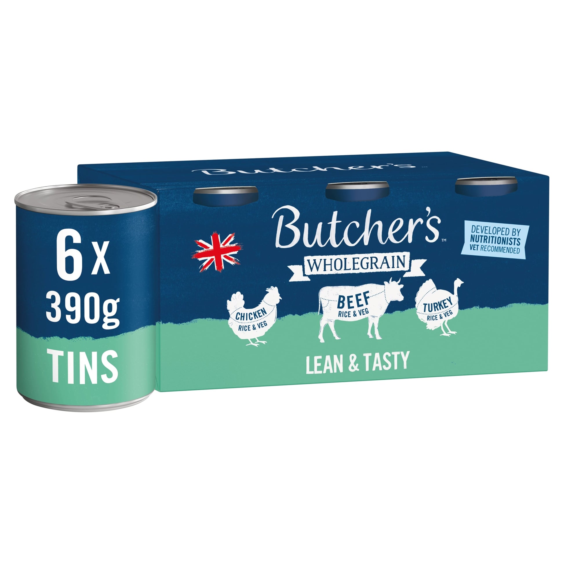 Butcher's Lean & Tasty Low Fat Dog Food Tins 6x390g — image 1