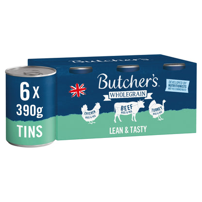 Butcher's Lean & Tasty Low Fat Dog Food Tins 6x390g — image 1