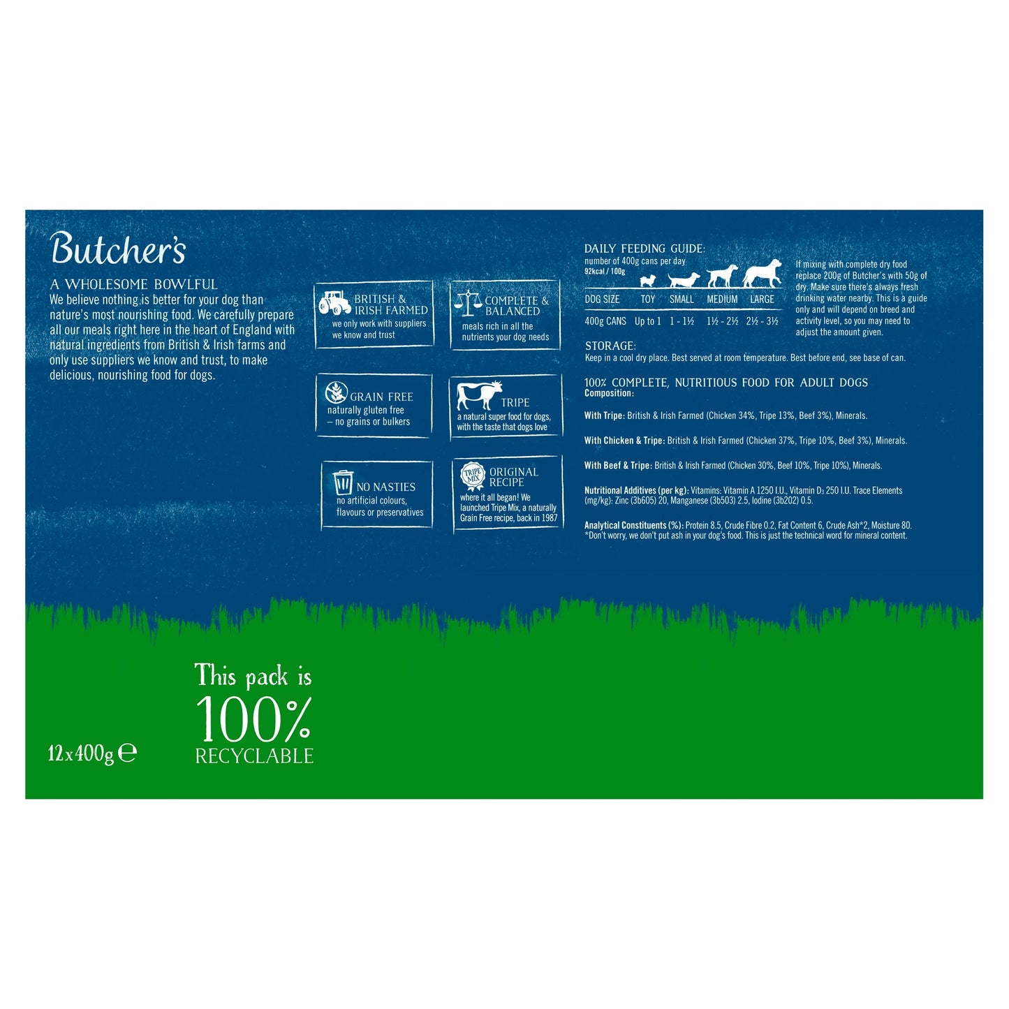 Butcher's Tripe Loaf Dog Food Tins 12X400g — image 2