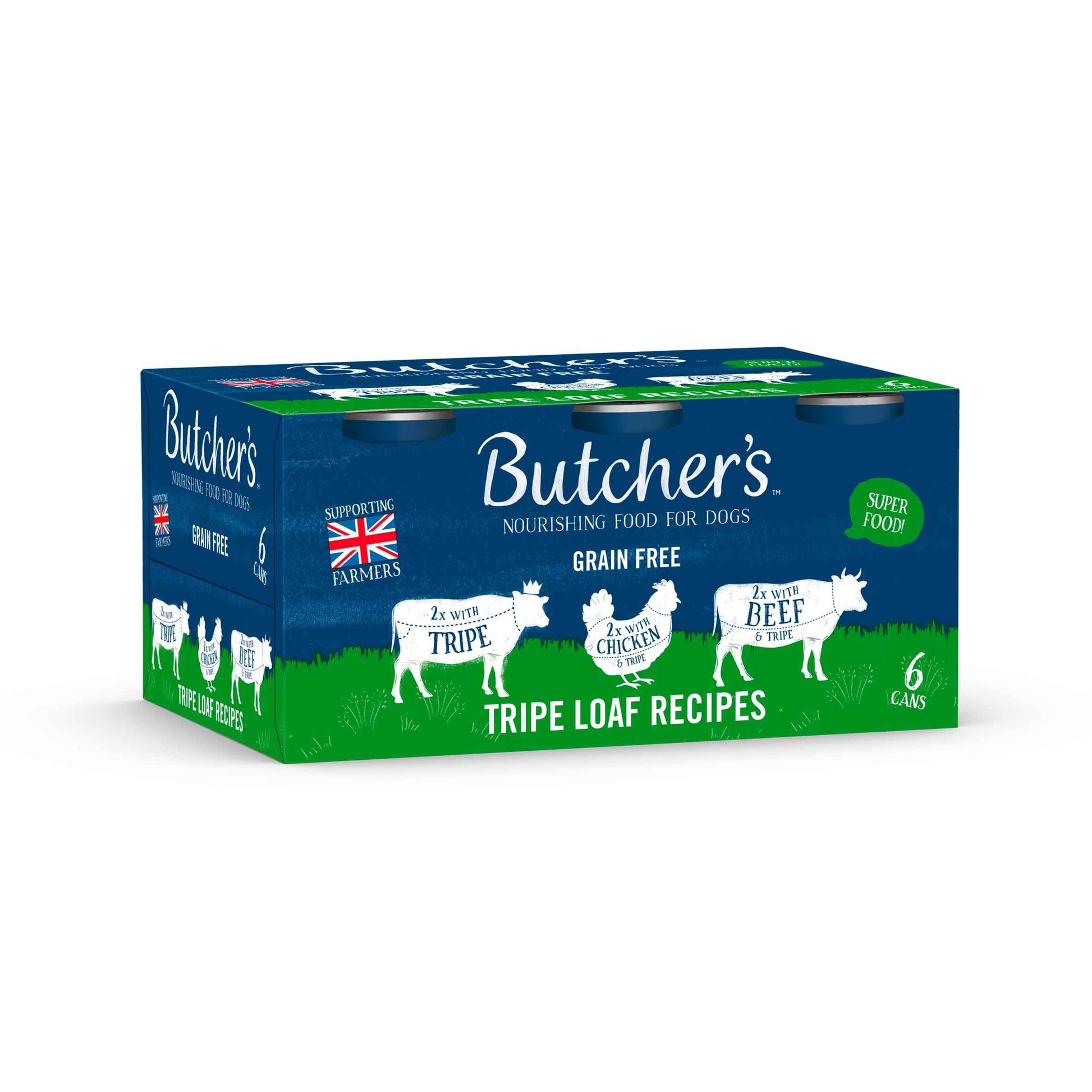 Butcher's Tripe Loaf Dog Food Tins 6x400g