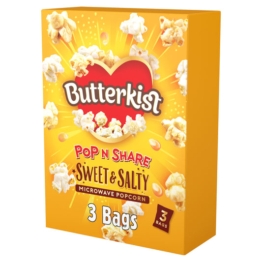 Butterkist Microwave Popcorn Sweet & Salted 3X60g — image 1