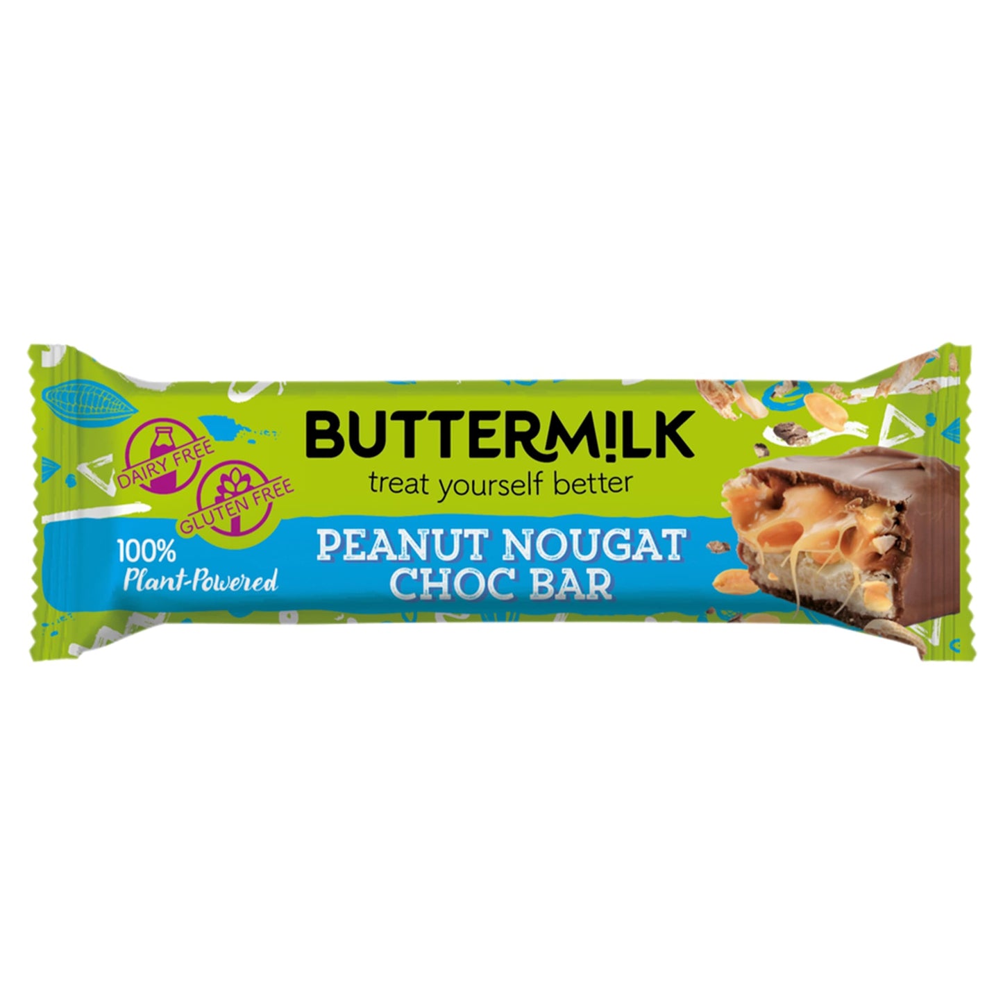 Buttermilk Plant-Powered Peanut Nougat Choccy Bar 50g — image 1