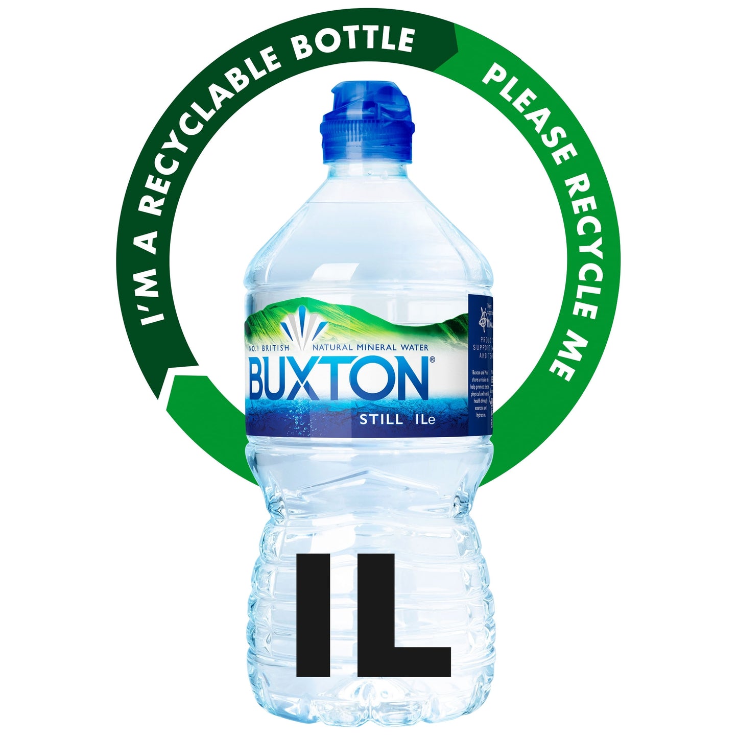 Buxton Still Natural Mineral Water Sports Cap 1L — image 1