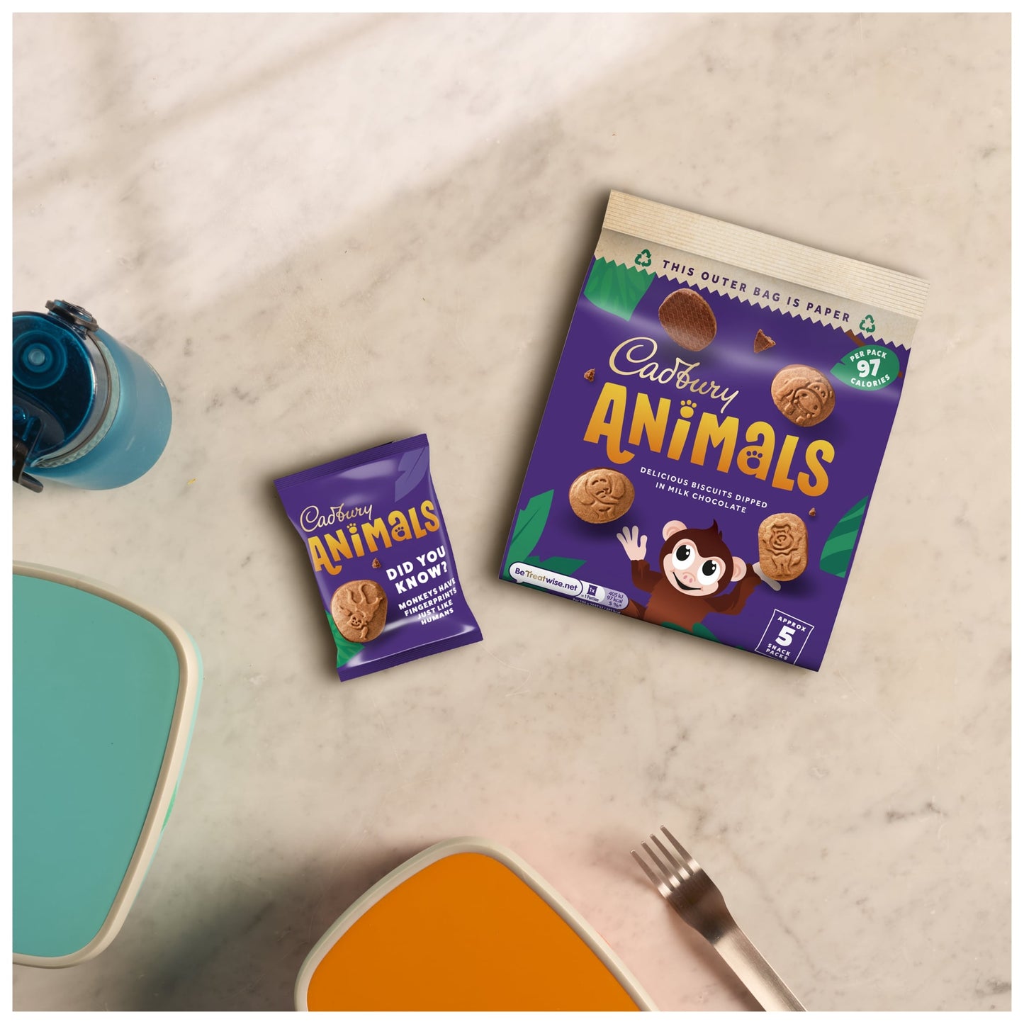 Cadbury Animals Biscuits - Milk Chocolate 5 x 19.9g — image 2