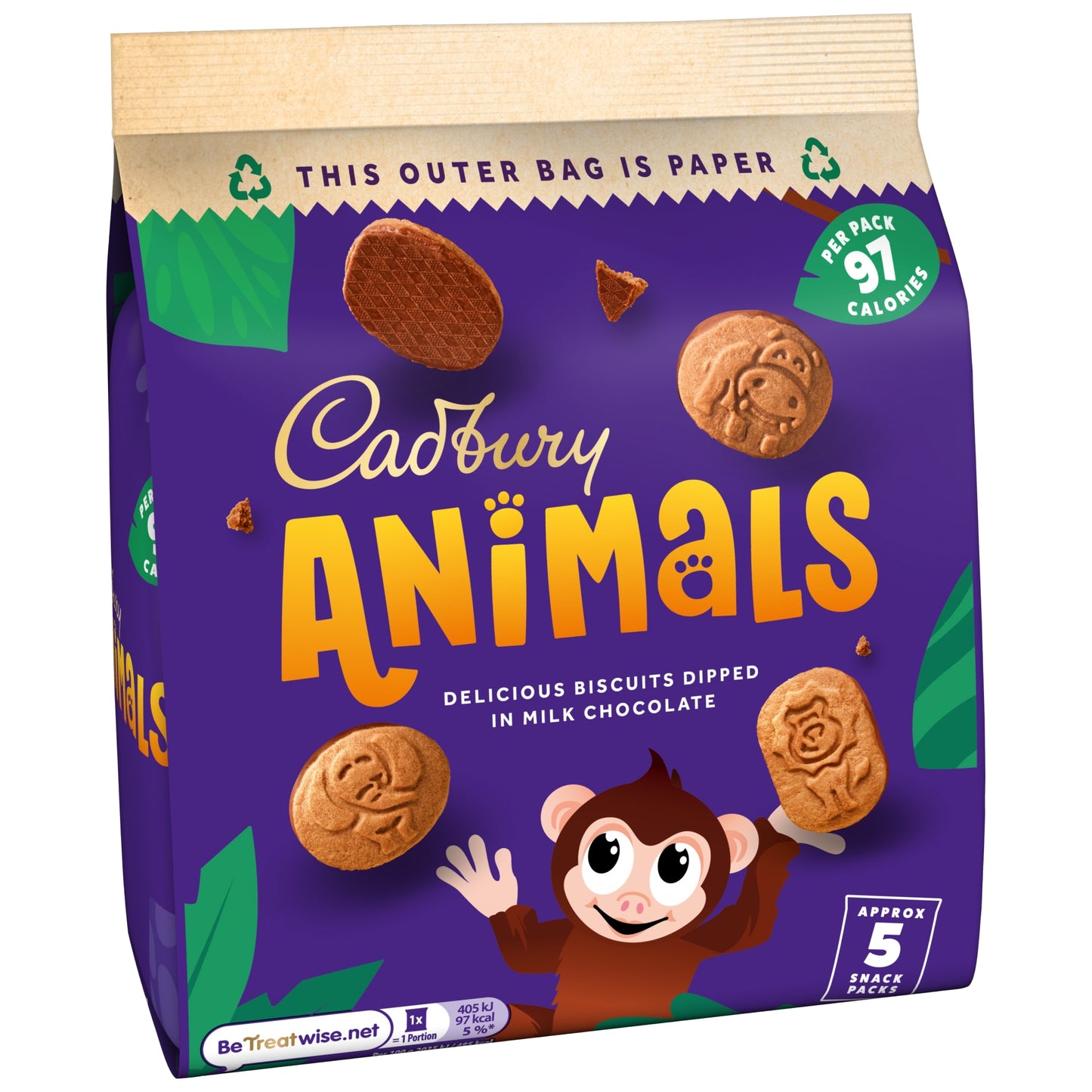 Cadbury Animals Biscuits - Milk Chocolate 5 x 19.9g — image 4