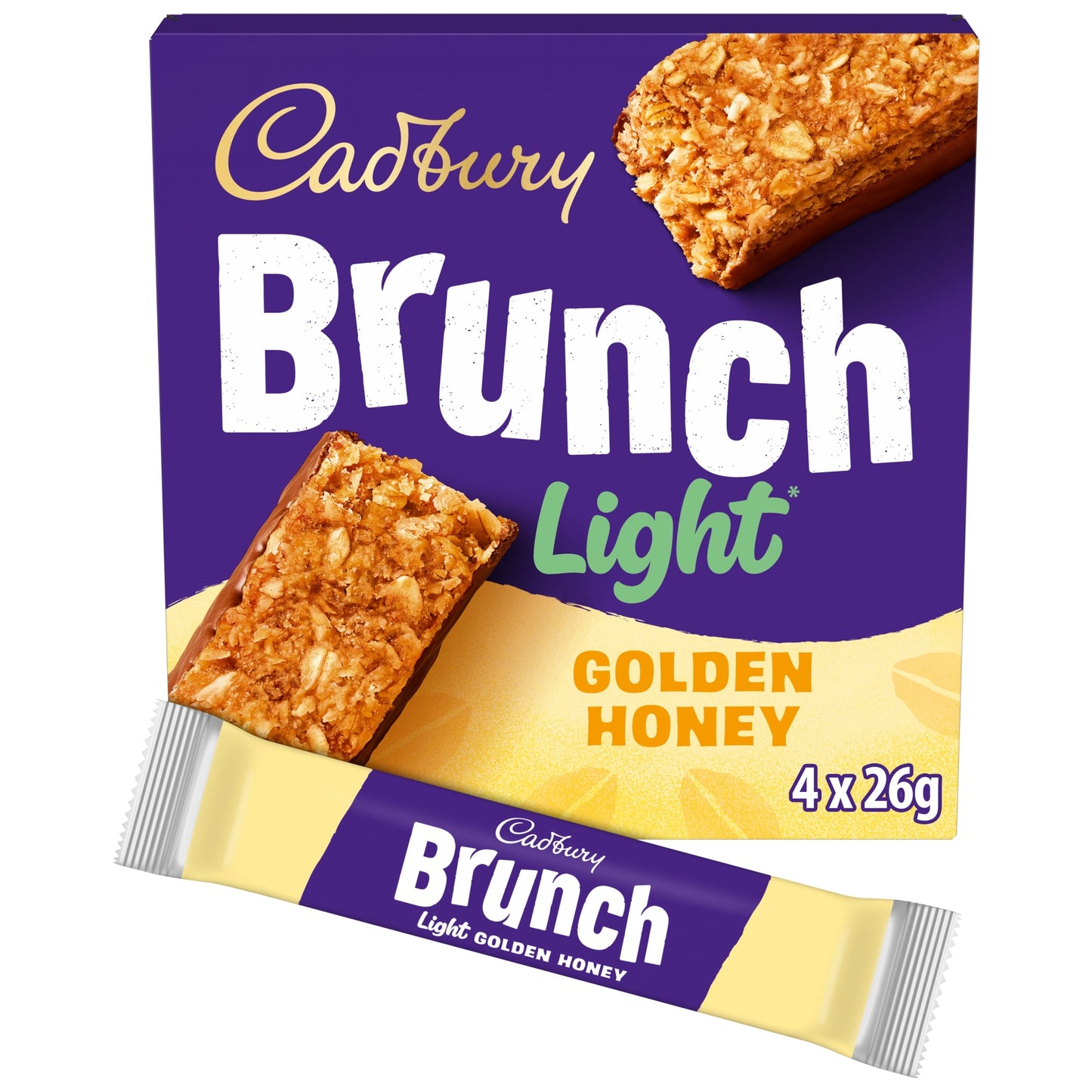 Cadbury Brunch Light Oats and Honey Wholegrain Cereal Bars 4 x 26g — image 1