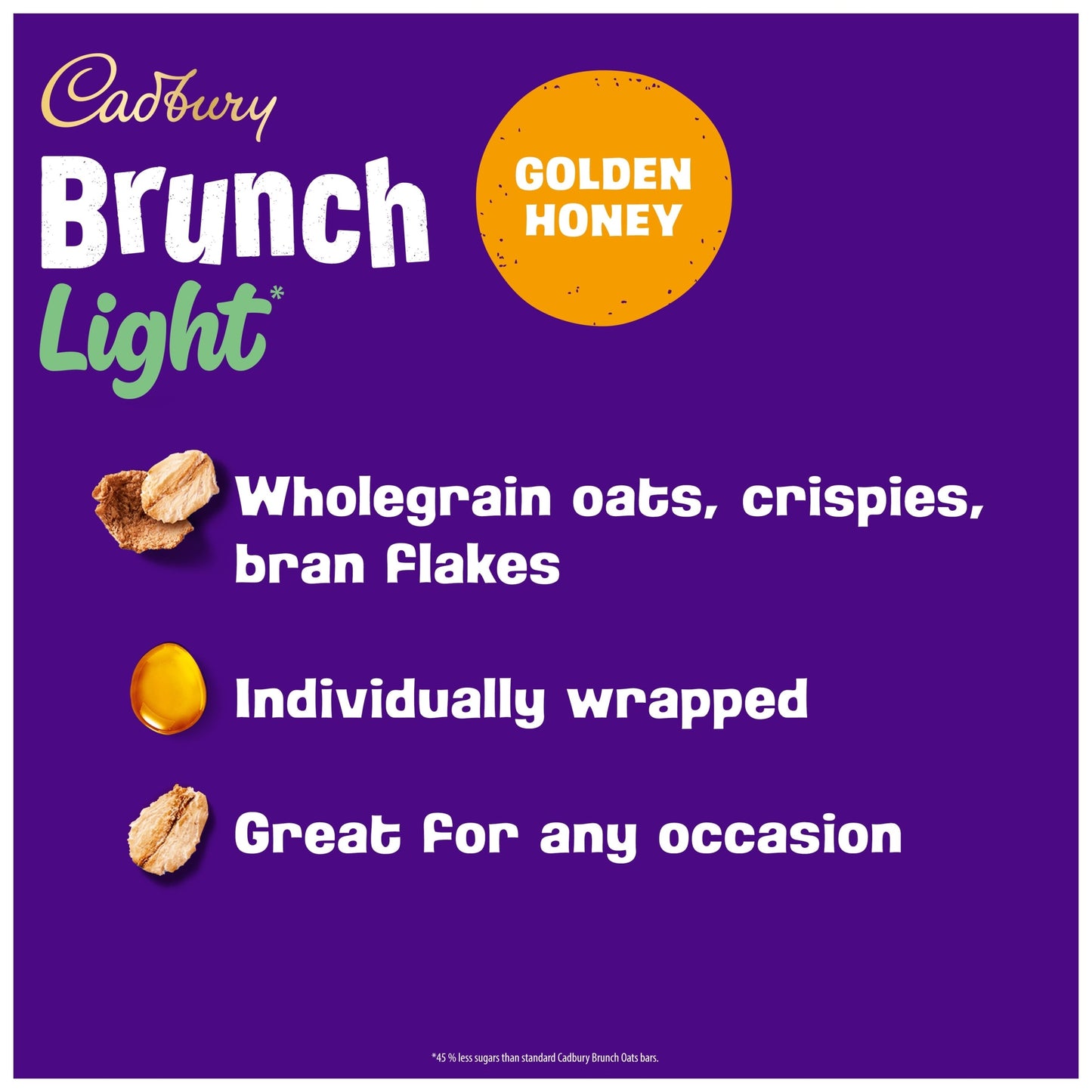 Cadbury Brunch Light Oats and Honey Wholegrain Cereal Bars 4 x 26g — image 3