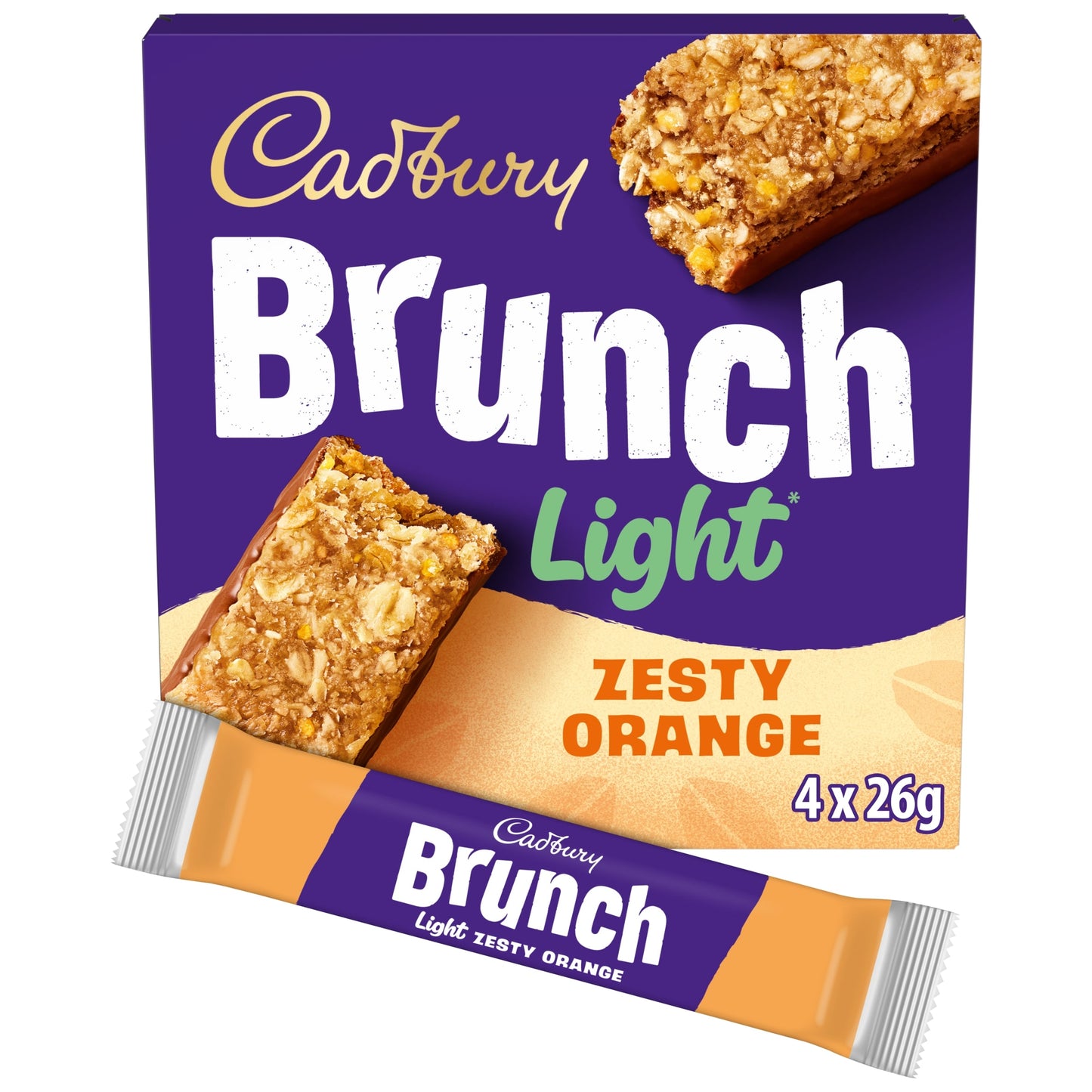 Cadbury Brunch Light Orange Wholegrain Cereal Bars 4 x 26g — image 1