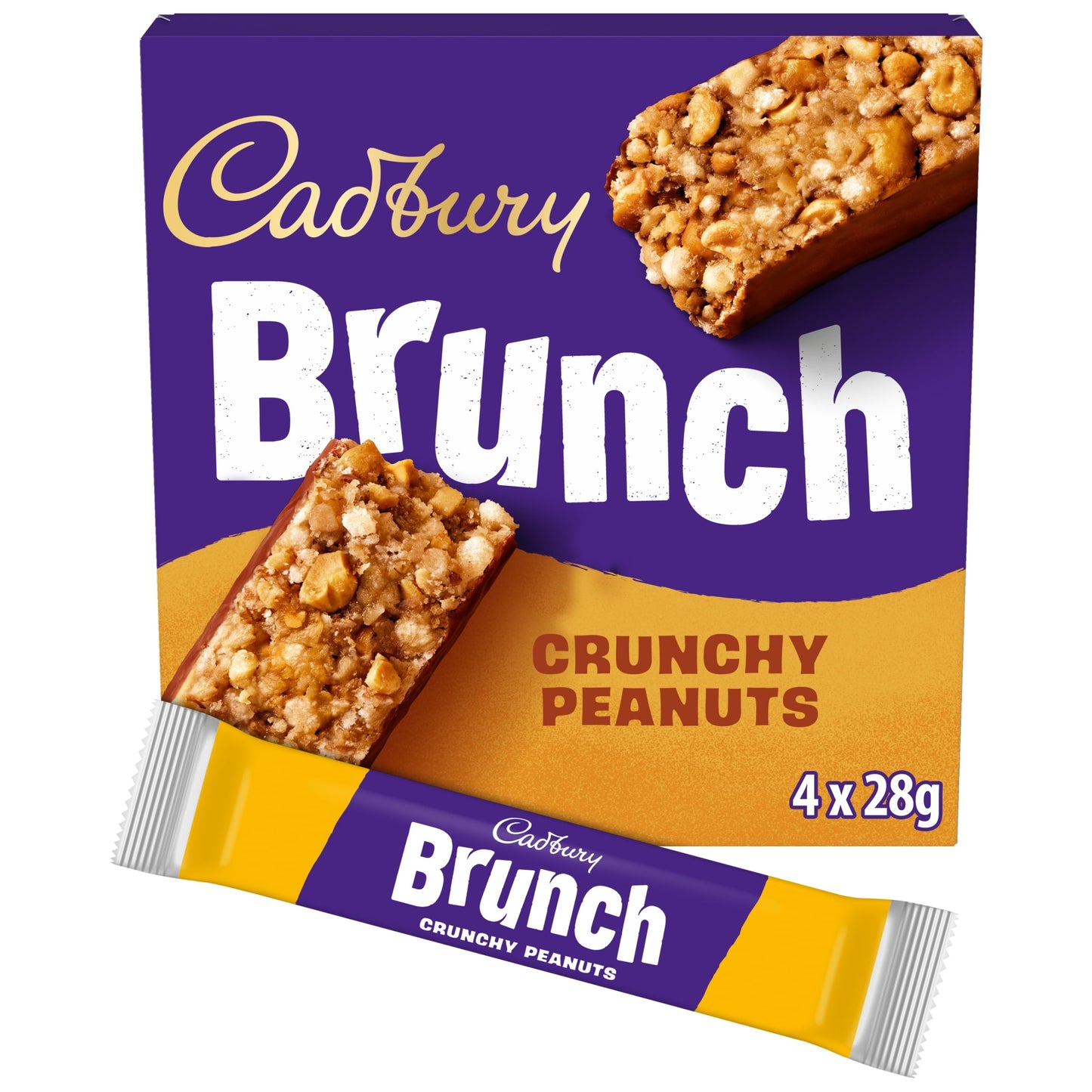 Cadbury Brunch Peanut Wholegrain Cereal Bars 4 x 28g — image 1