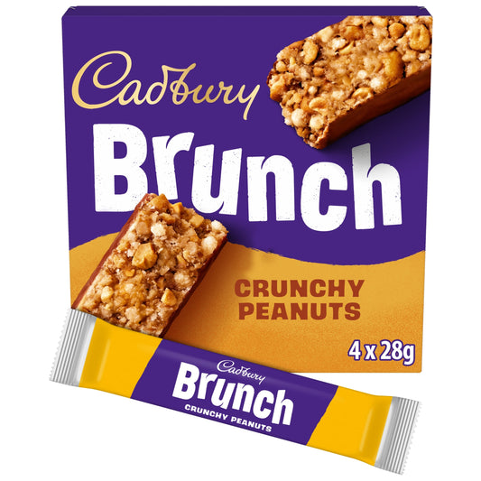 Cadbury Brunch Peanut Wholegrain Cereal Bars 4 x 28g — image 1
