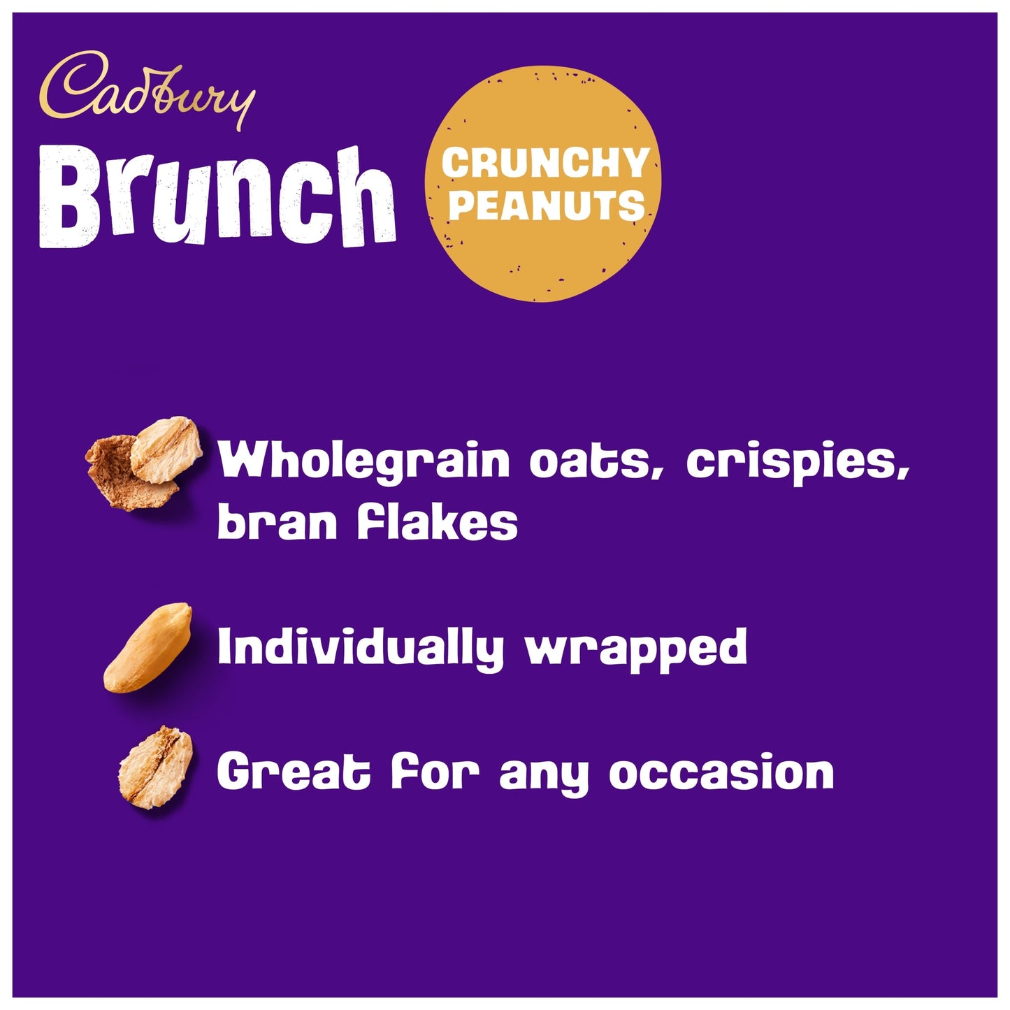 Cadbury Brunch Peanut Wholegrain Cereal Bars 4 x 28g — image 3