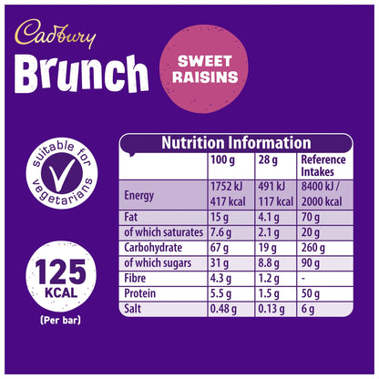Cadbury Brunch Sweet Raisins 4 x 28g — image 3