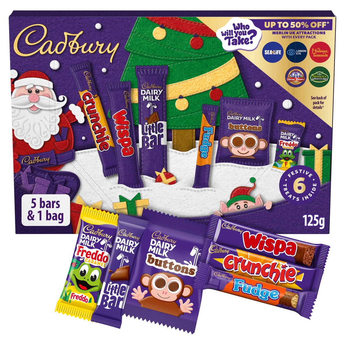 Cadbury Chocolate Xmas Santa Selection Box Medium 125g — image 1