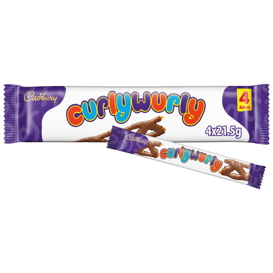 Cadbury Curly Wurly Chocolate Kids Multipack 4 Pack 4 x 21.5g — image 1