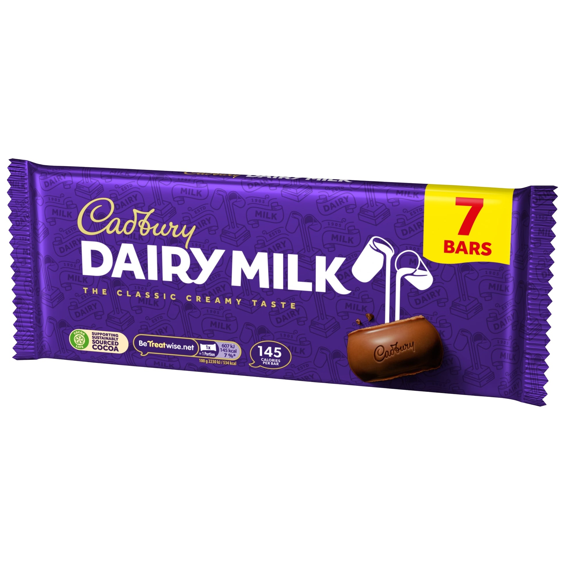 Cadbury Dairy Milk Chocolate Bar Multipack 7 Pack 7 x 27.2g — image 5