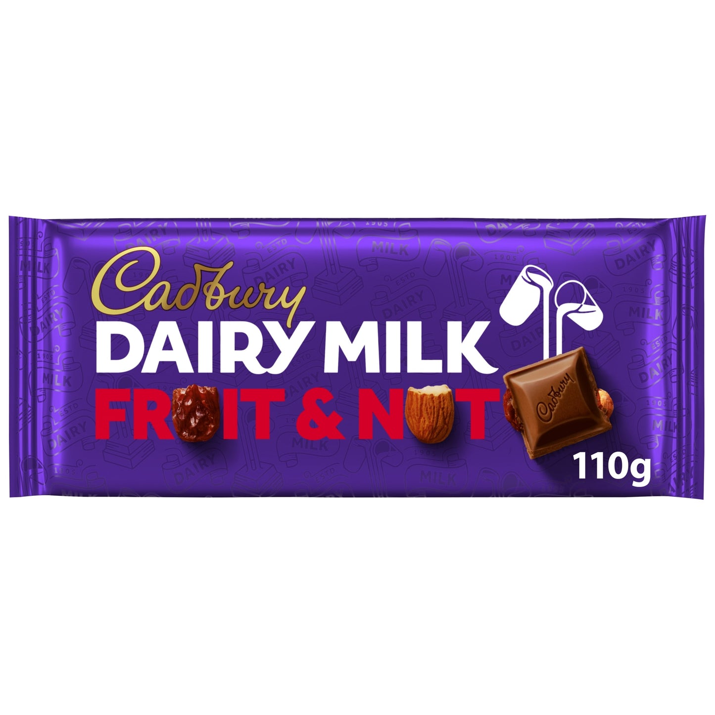 Cadbury Dairy Milk Chocolate Fruit & Nut Bar 110G — image 1
