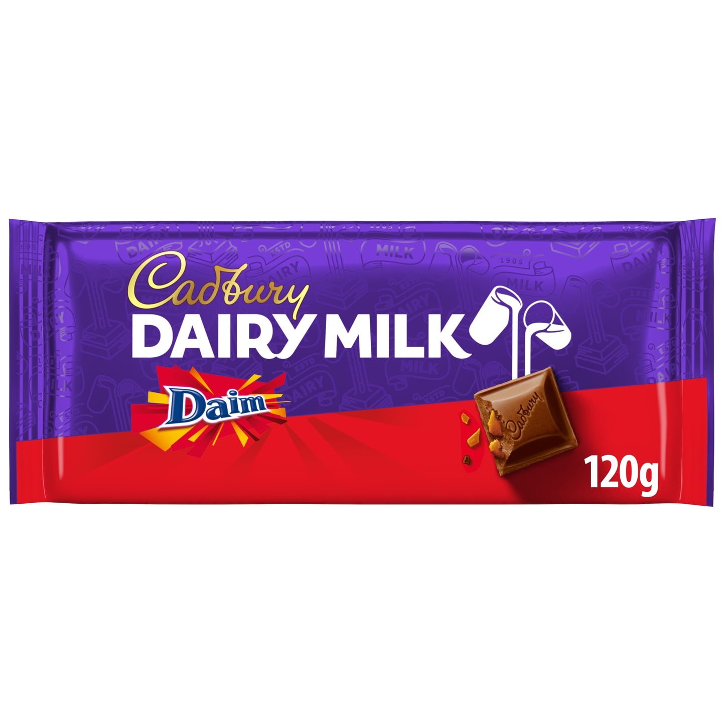 Cadbury Dairy Milk Daim Chocolate Bar 120G — image 1