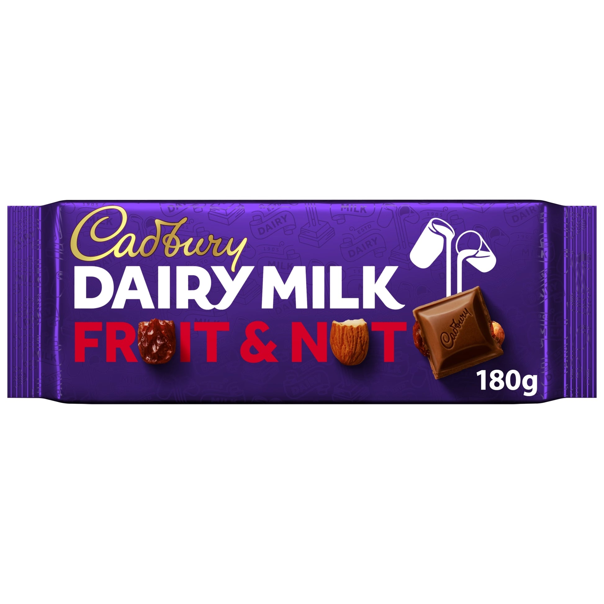 Cadbury Dairy Milk Fruit and Nut Chocolate Bar 180g — image 1