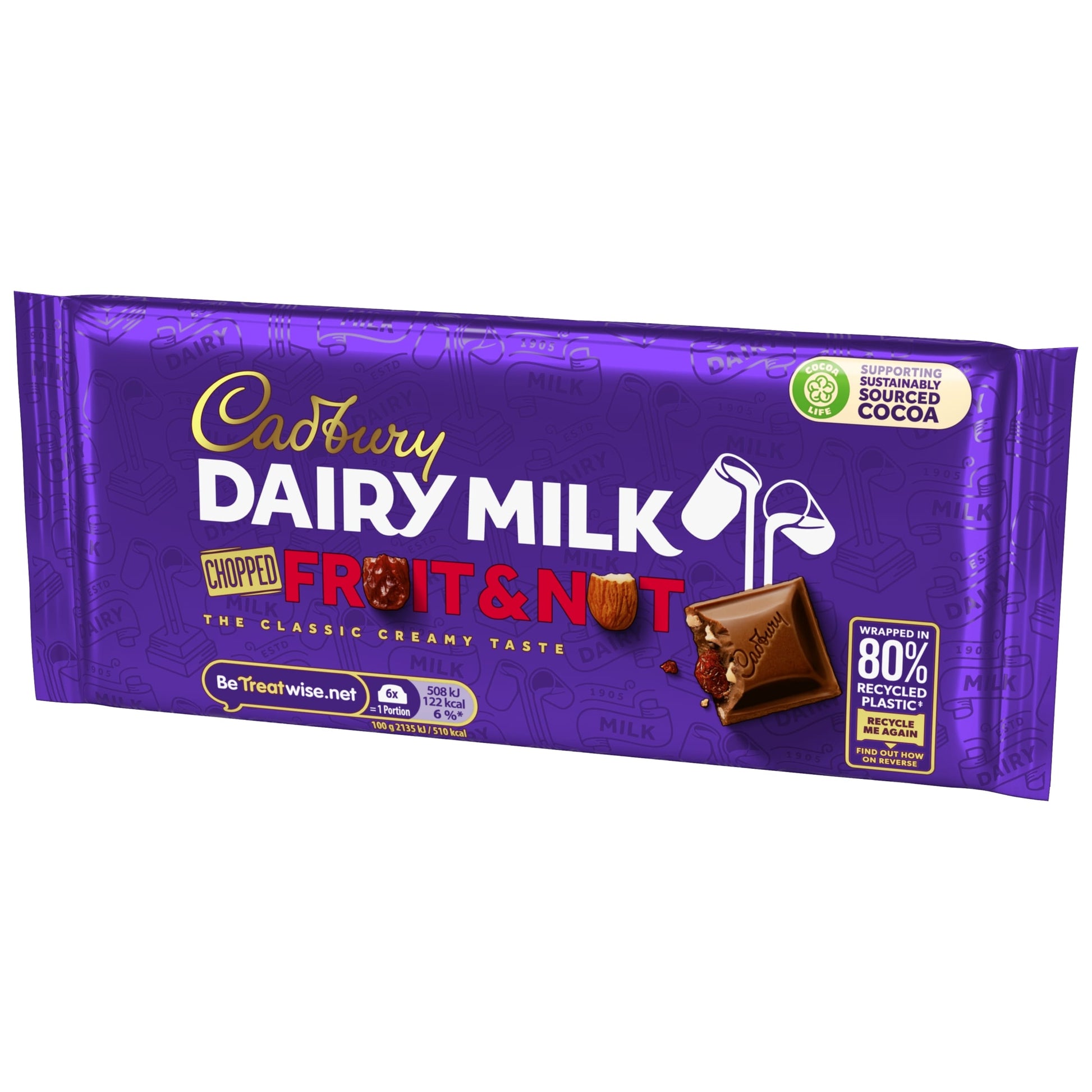 Cadbury Dairy Milk Fruit & Nut Chopped 95G (R) — image 4