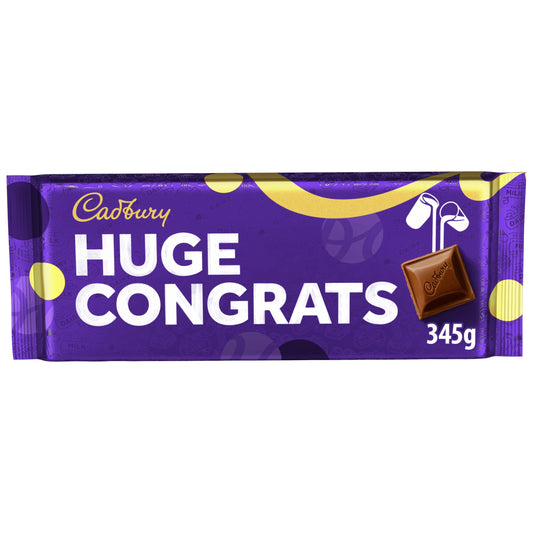 CADBURY DAIRY MILK HUGE CONGRATS CHOCOLATE BAR 345G — image 1